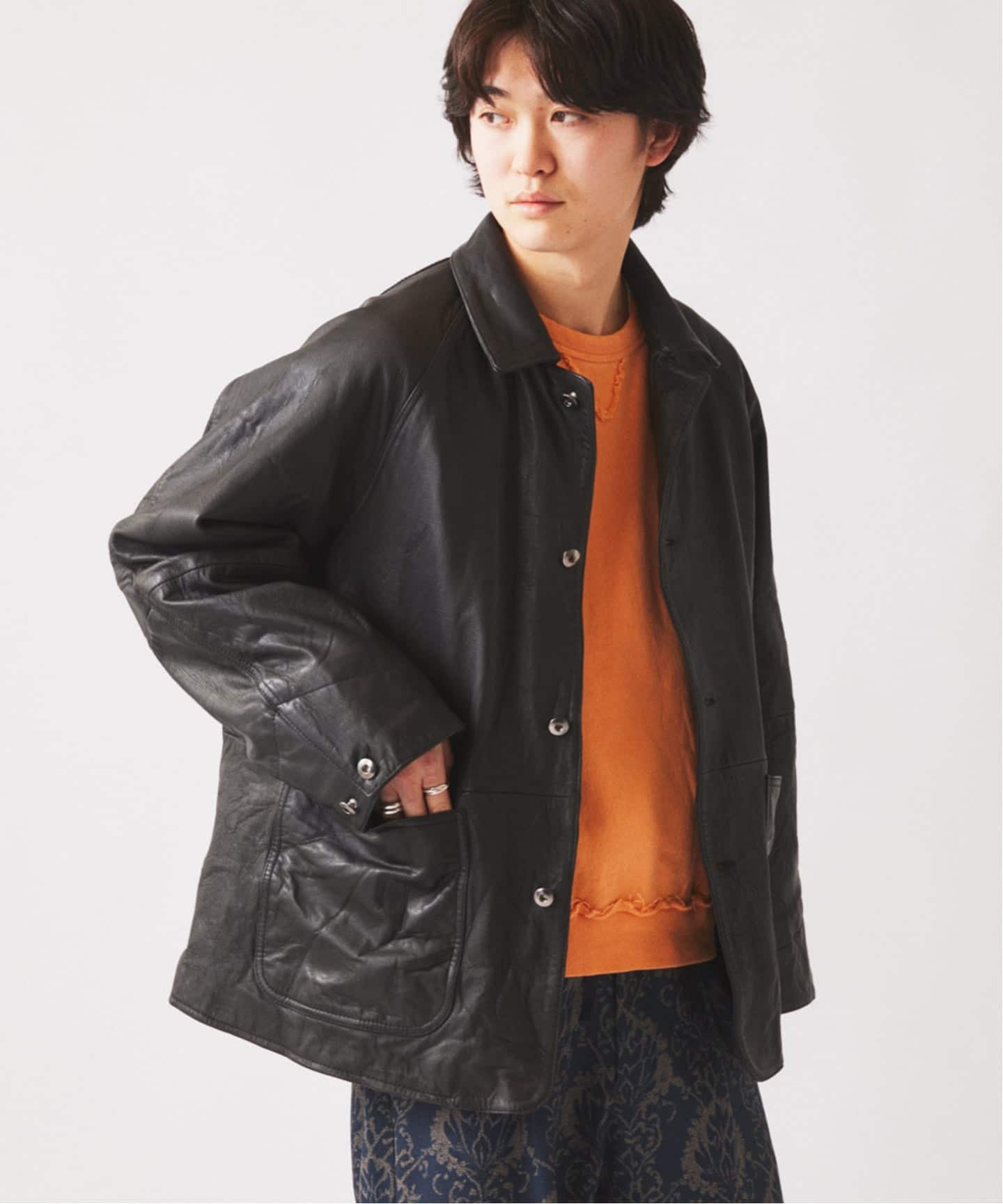 JOURNAL STANDARD ゴートレザー ジャケット L チャイロ JOURNAL STANDARD relume｜ゴートレザー アワード ジャケット