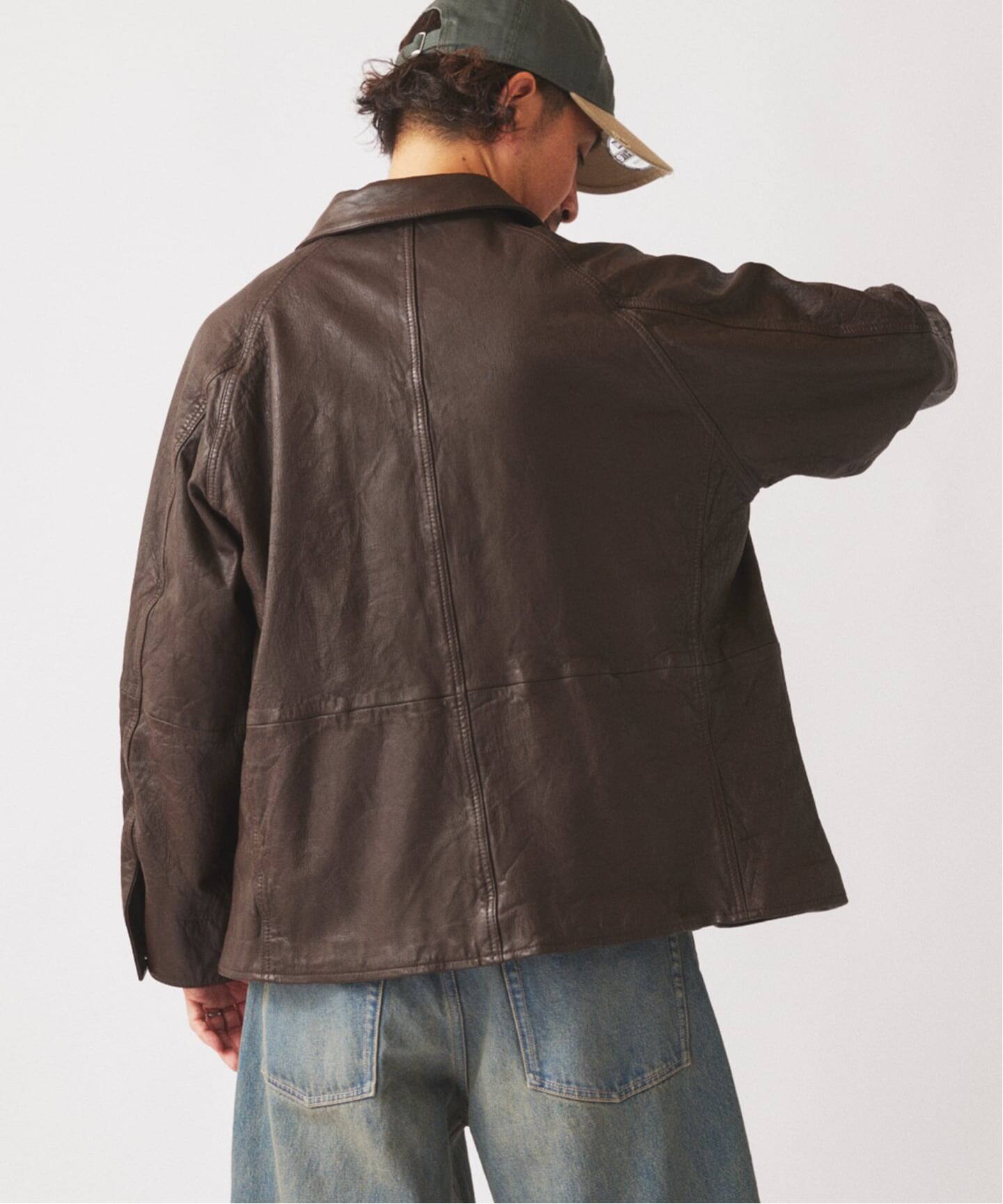 JOURNAL STANDARD relume ゴートレザー　カバーオール ゴートレザー カバーオール（レザージャケット）｜JOURNAL STANDARD