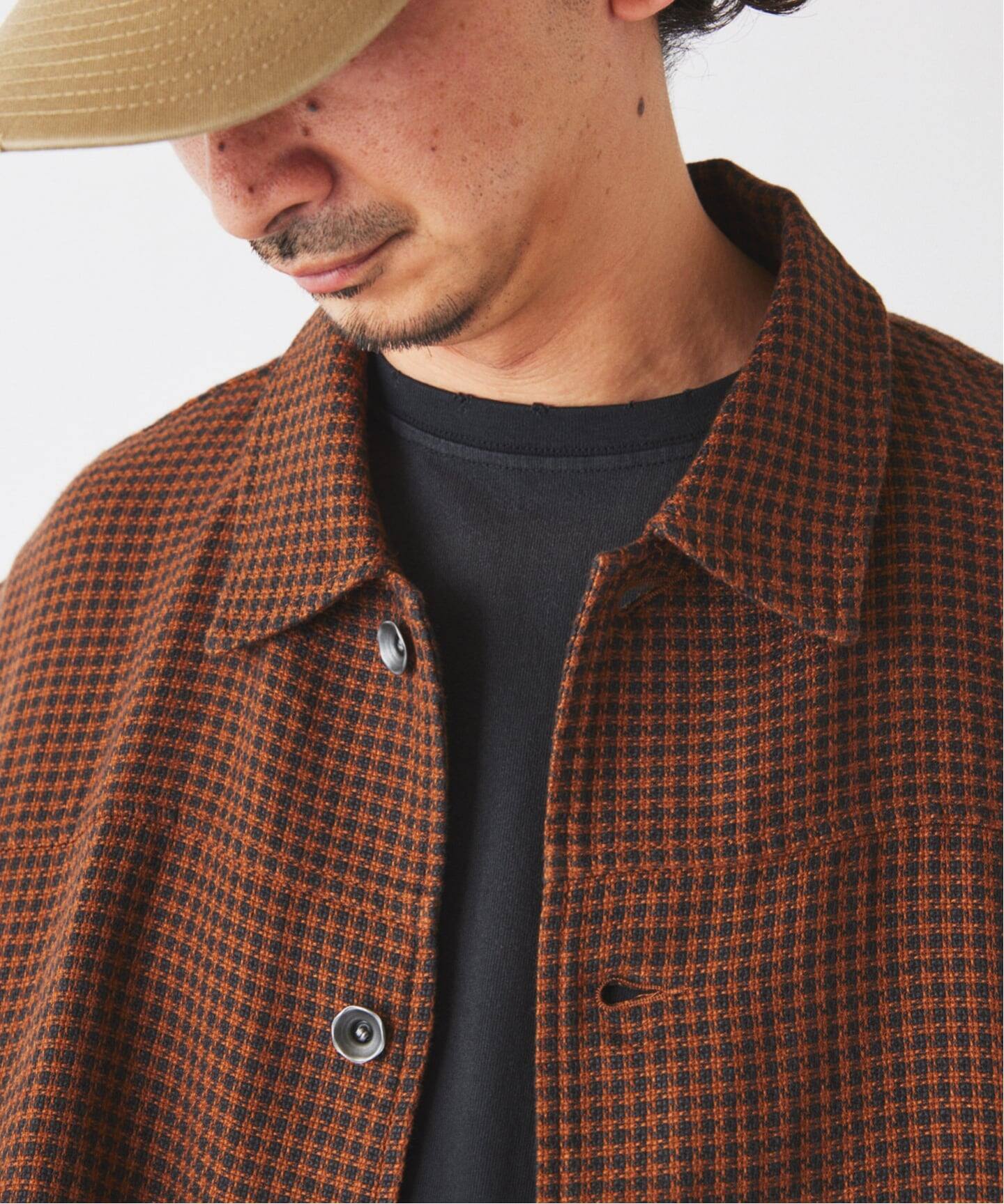 European Flax / ヨーロピアン フラックス トラッカー シャツ ブルゾン