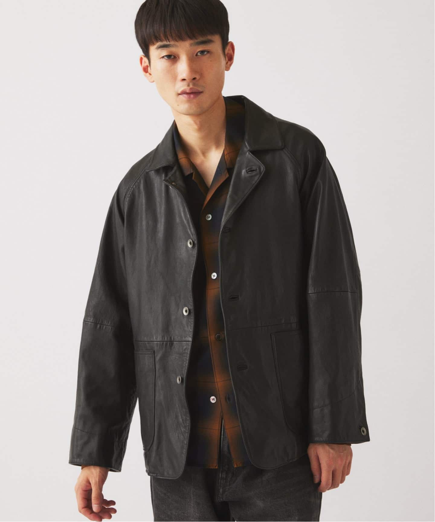 JOURNAL STANDARD relume ゴートレザー カバーオール L 予約》ゴートレザー カバーオール（レザージャケット）｜JOURNAL