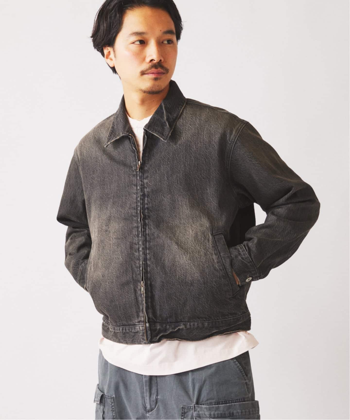 スモーキーデニム 11oz ジップブルゾン（デニムジャケット）｜JOURNAL