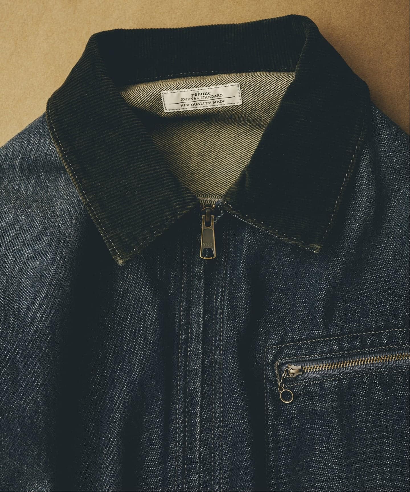 予約》スモーキー デニム ジップ ジャケット（デニムジャケット