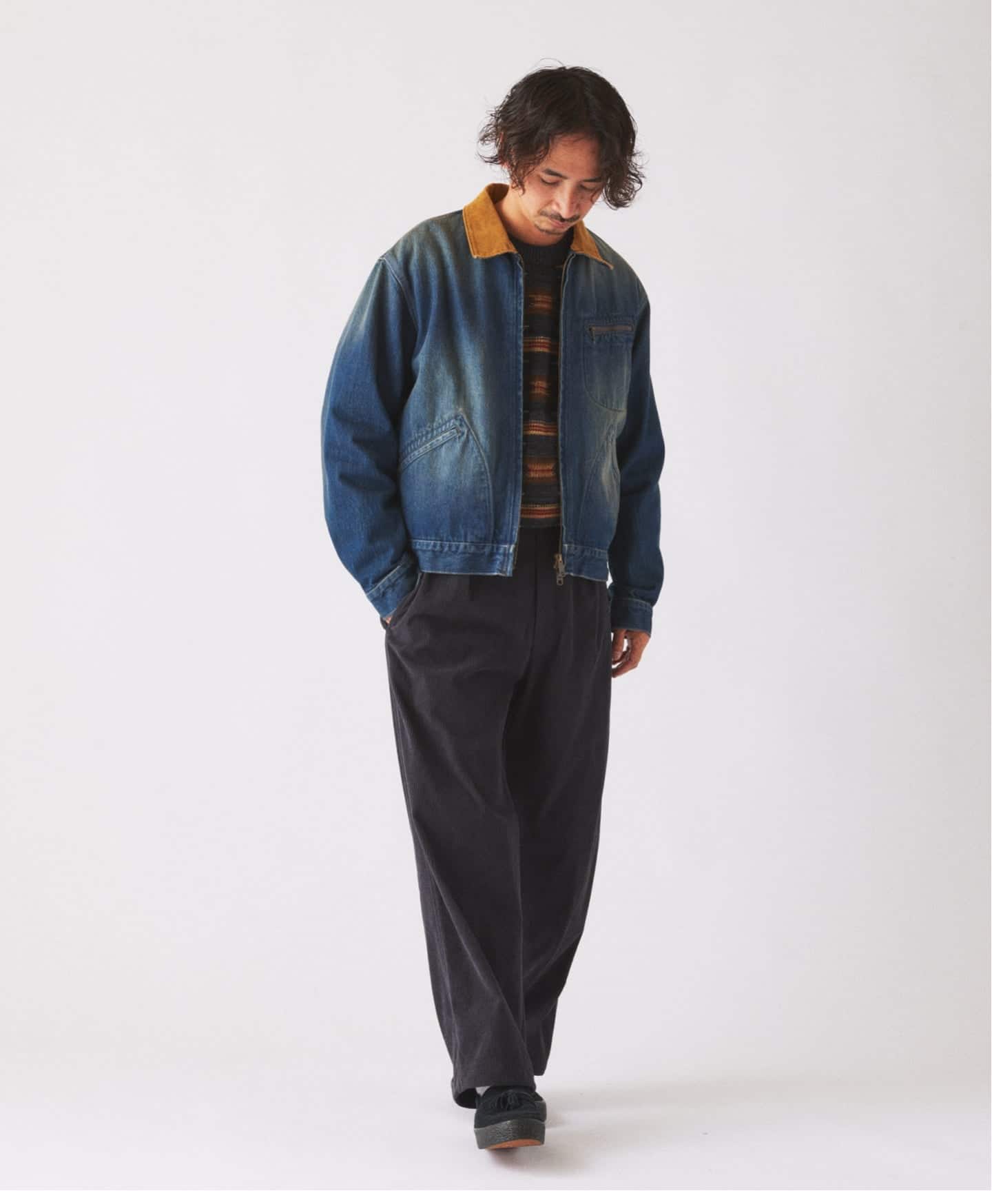 予約》スモーキー デニム ジップ ジャケット（デニムジャケット