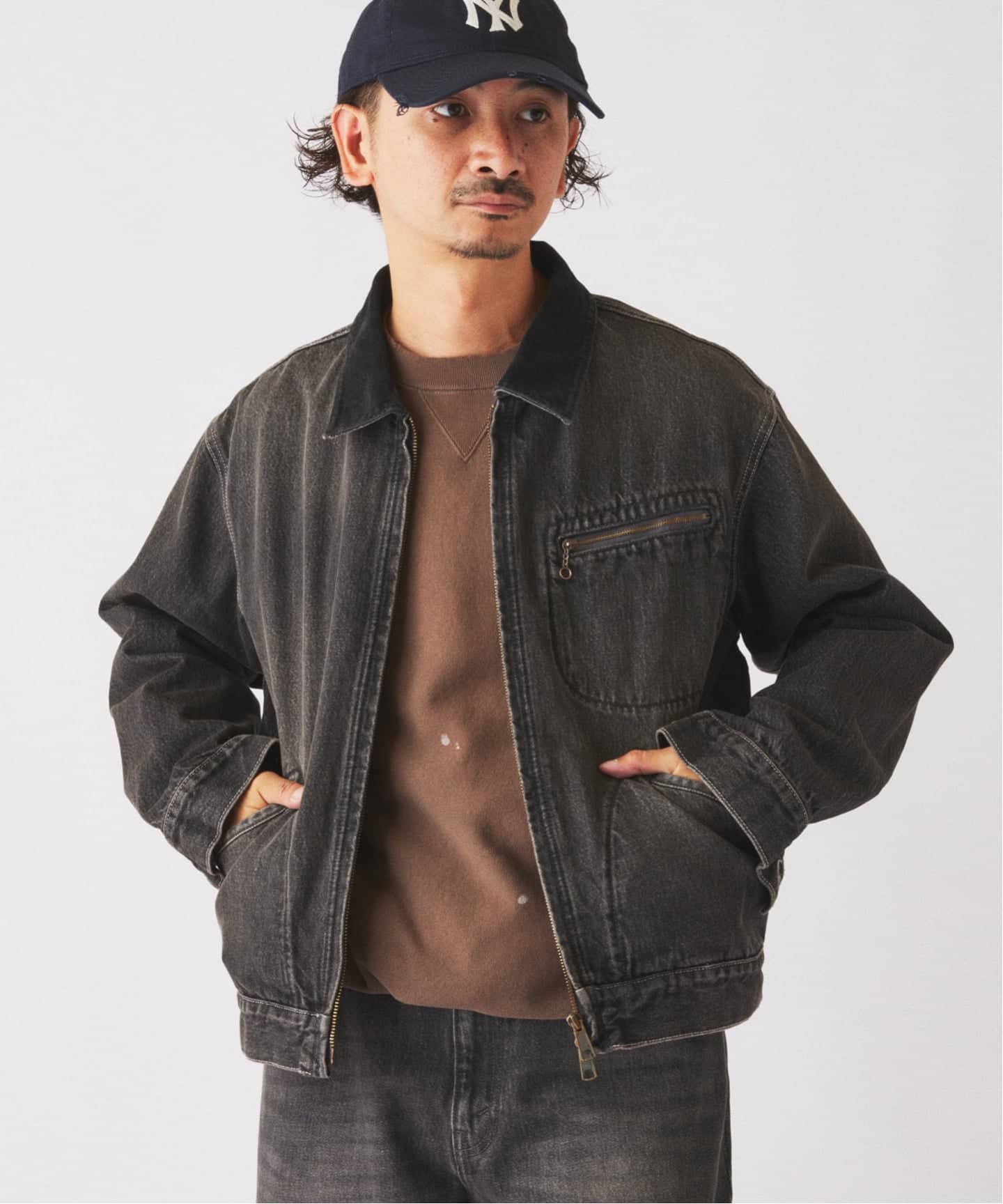 予約》スモーキー デニム ジップ ジャケット（デニムジャケット