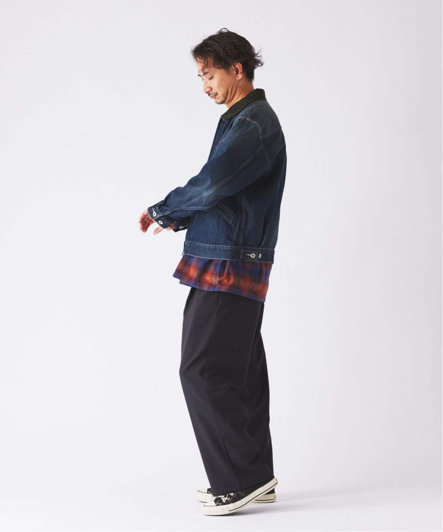 予約》スモーキー デニム ジップ ジャケット（デニムジャケット