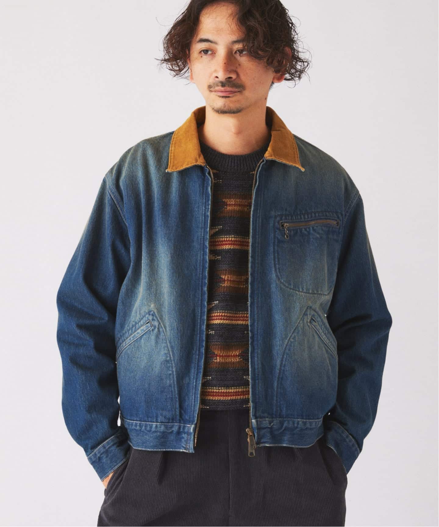 スモーキー デニム ジップ ジャケット（デニムジャケット）｜JOURNAL