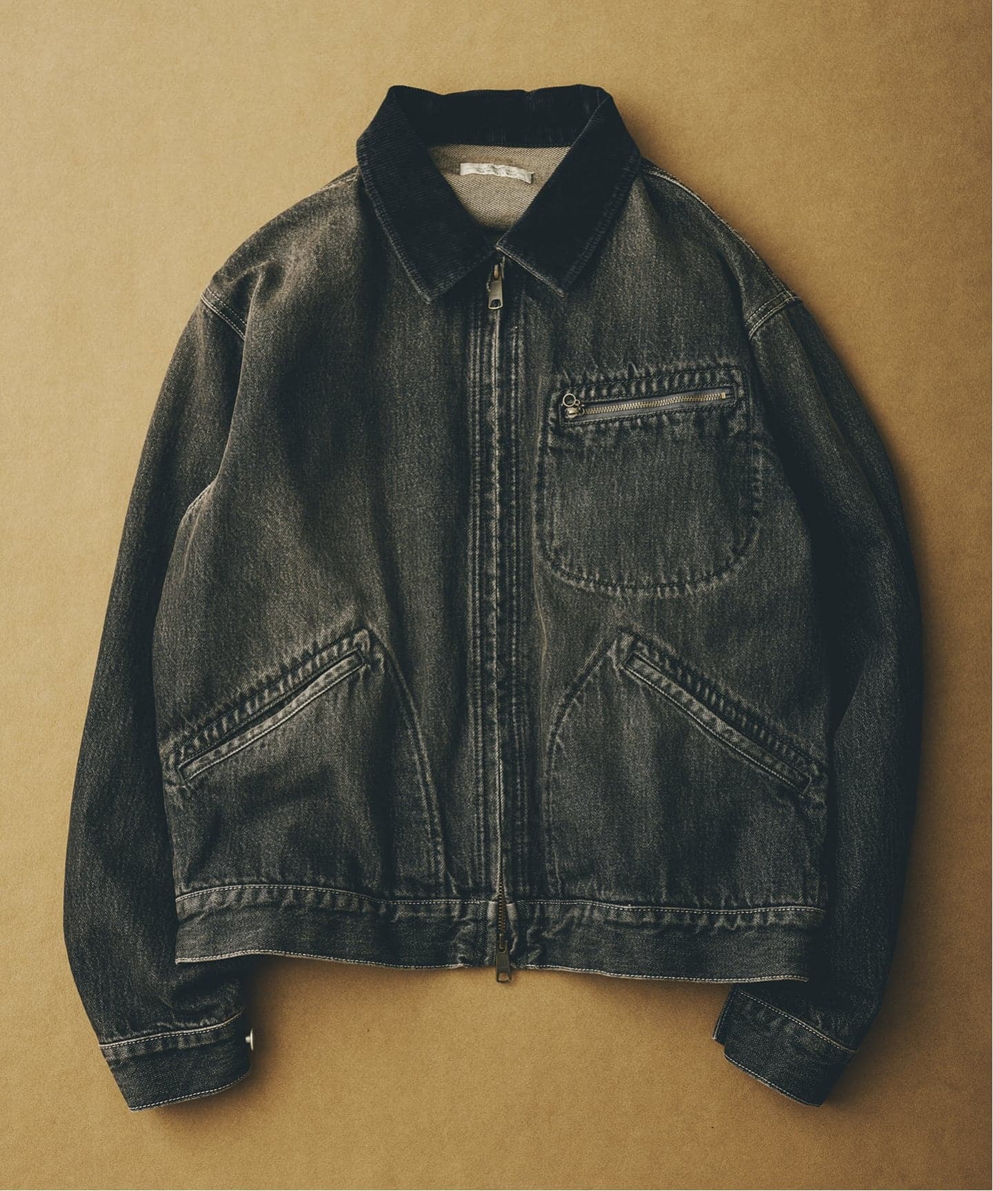 予約》スモーキー デニム ジップ ジャケット（デニムジャケット
