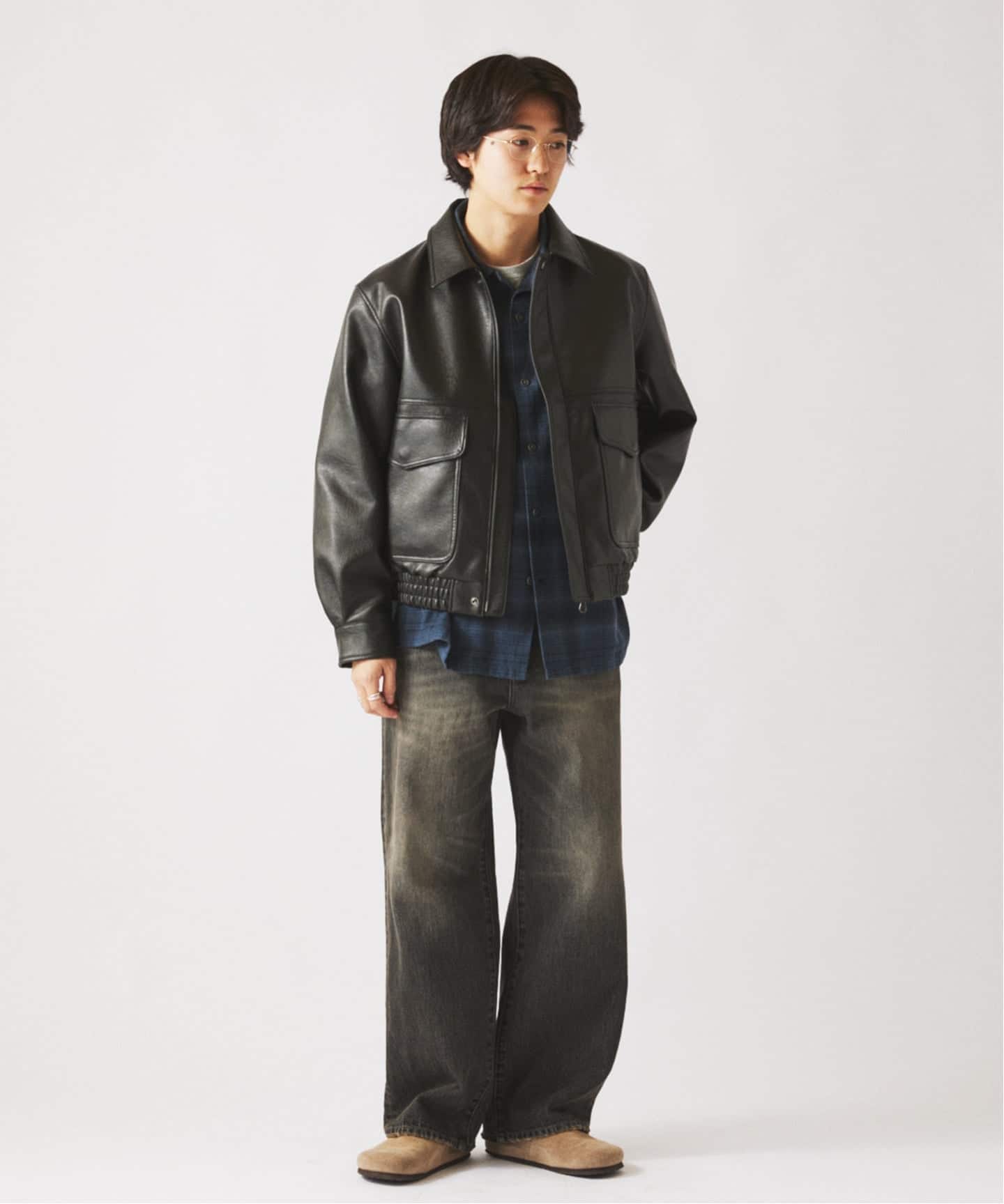 予約》フェイクレザー フライトジャケット（ミリタリー）｜JOURNAL