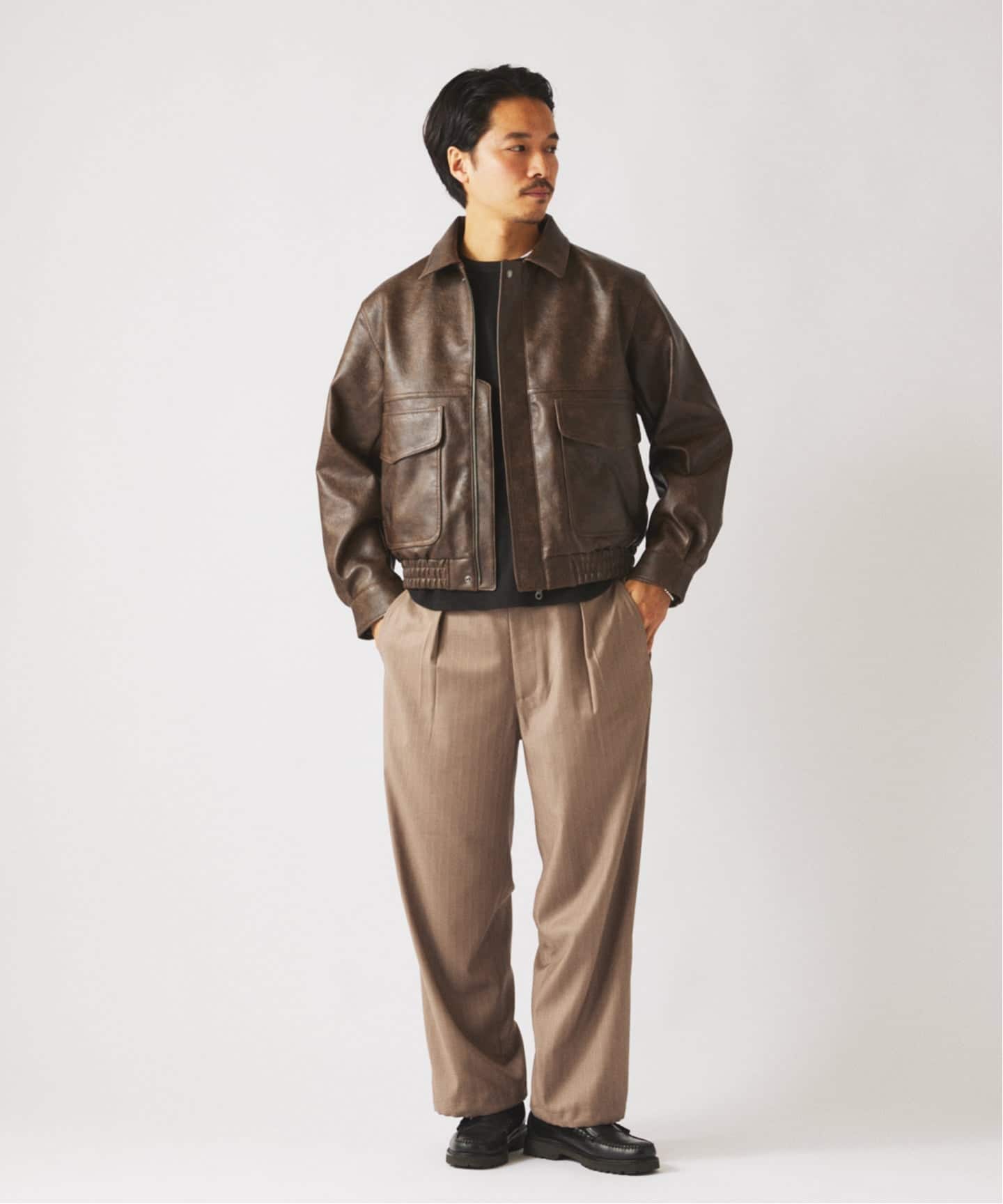 フェイクレザー フライトジャケット（ミリタリー）｜JOURNAL STANDARD