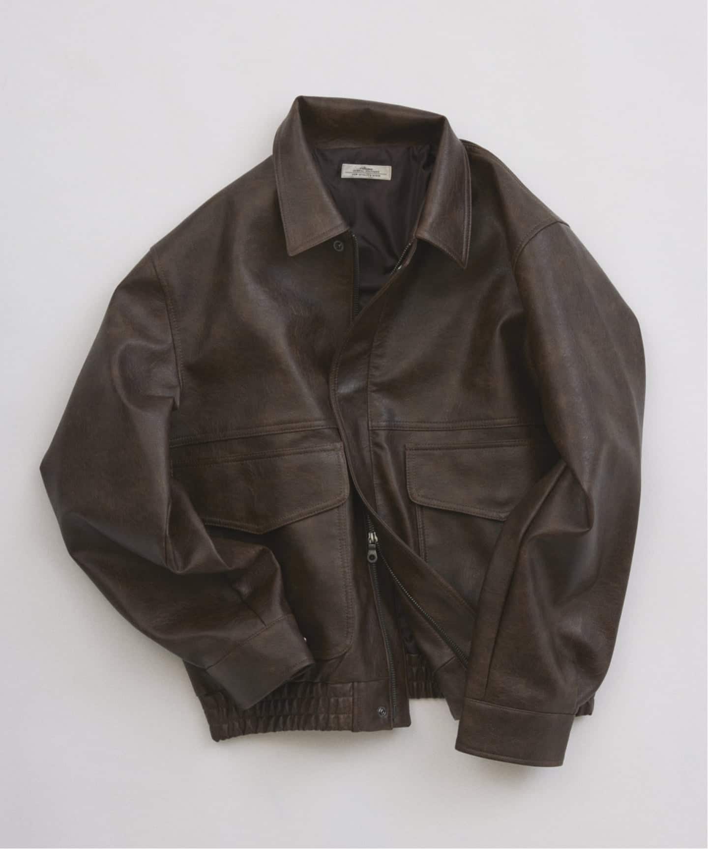 専用 フレームワーク 22AW フェイクレザー フライトジャケット ブラック FRAMeWORK（フレームワーク）の「フェイクレザーフライトジャケット