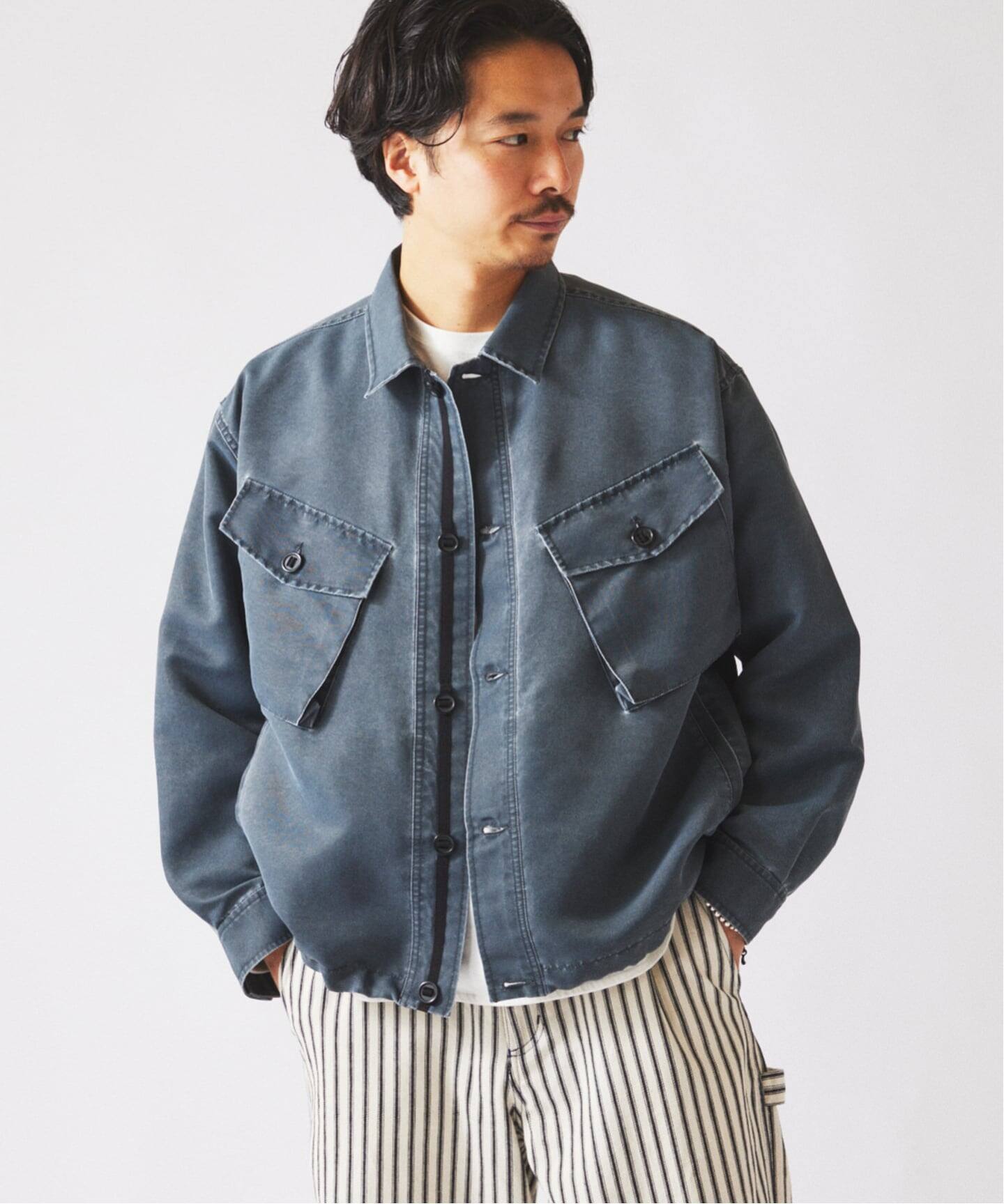 ピグメント加工 CPO シャツブルゾン（ミリタリー）｜JOURNAL STANDARD