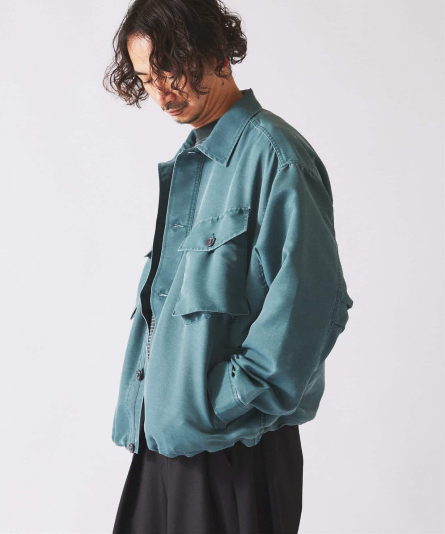 ピグメント加工 CPO シャツブルゾン（ミリタリー）｜JOURNAL STANDARD