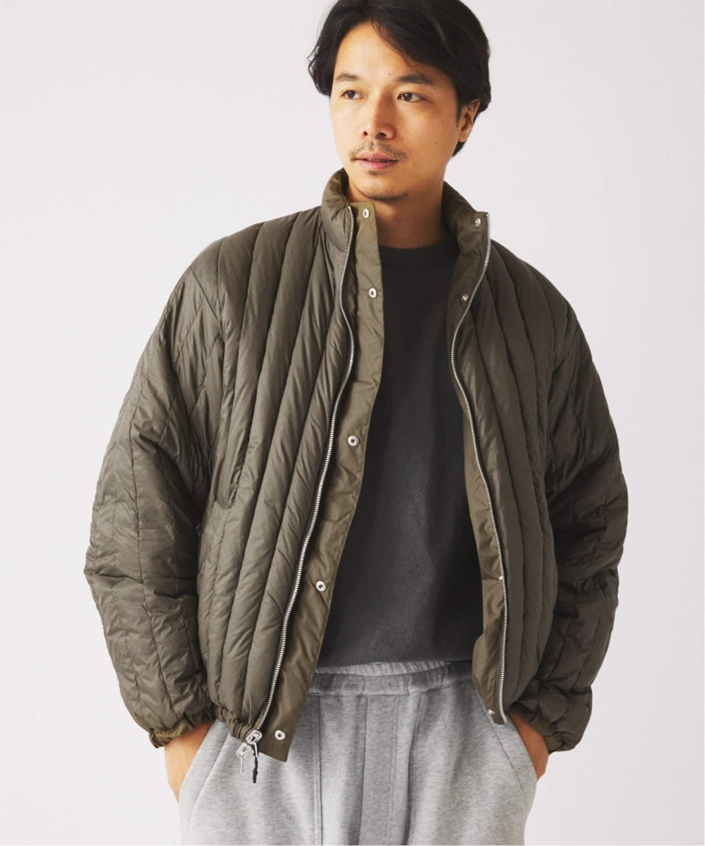 値引美品　別注JOURNAL STANDARD relume 体温　リバーシブル TAION / タイオン 別注 リバーシブル ショートモッズ ダウンブルゾン