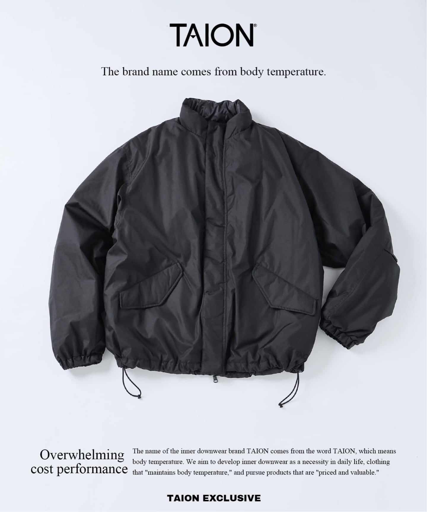 TAION / タイオン 別注 リバーシブル ショートモッズ ダウンブルゾン