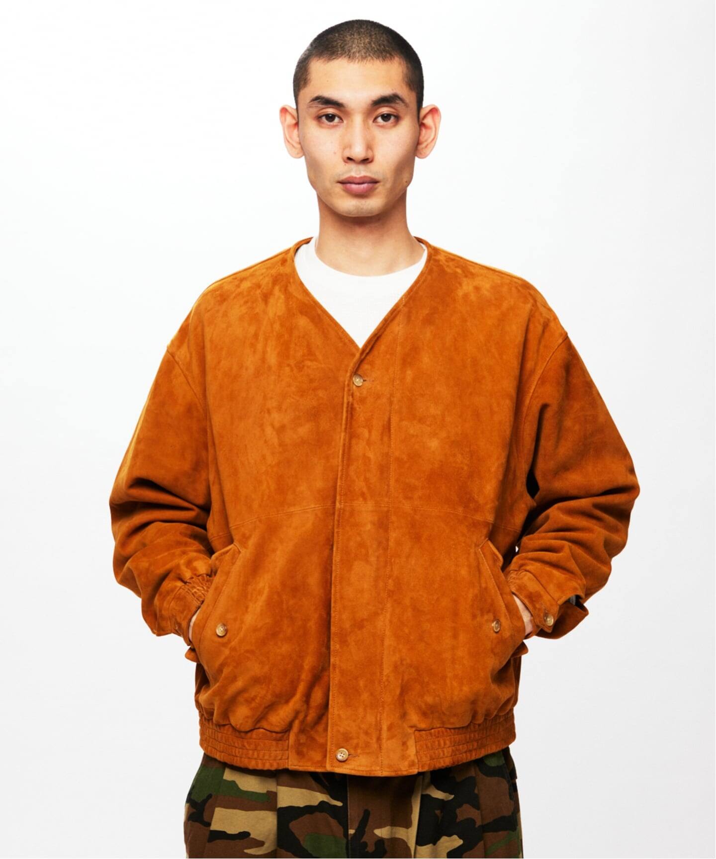 美品J.S.steadスウェードレザーヴィンテージレプリカジャケット J.S.Homestead / ゴート レザー スエード ジャケット（その他ブルゾン