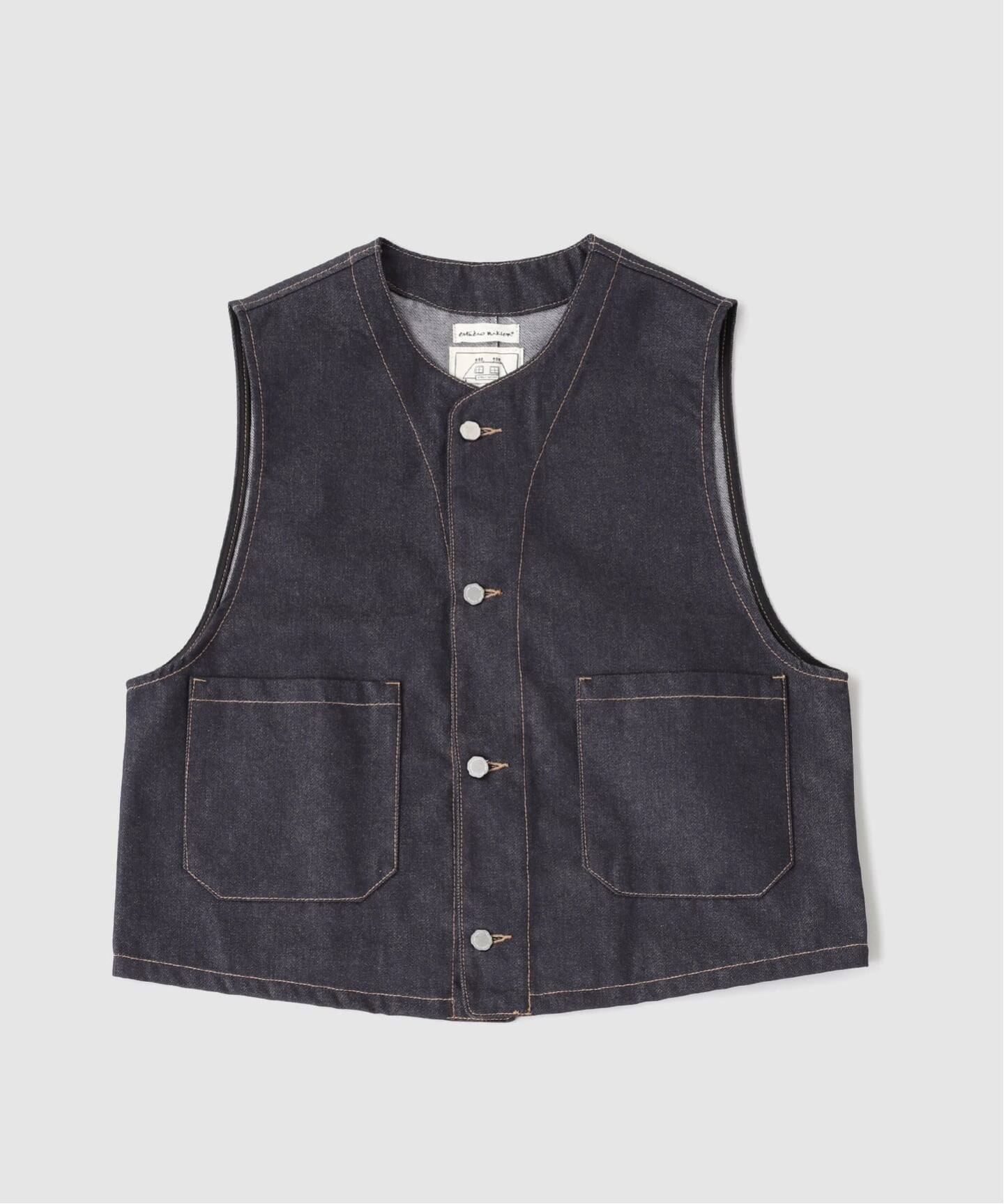Estudio Niksen / エストゥディオ・ニクセン Raw Denim Stitch Vest