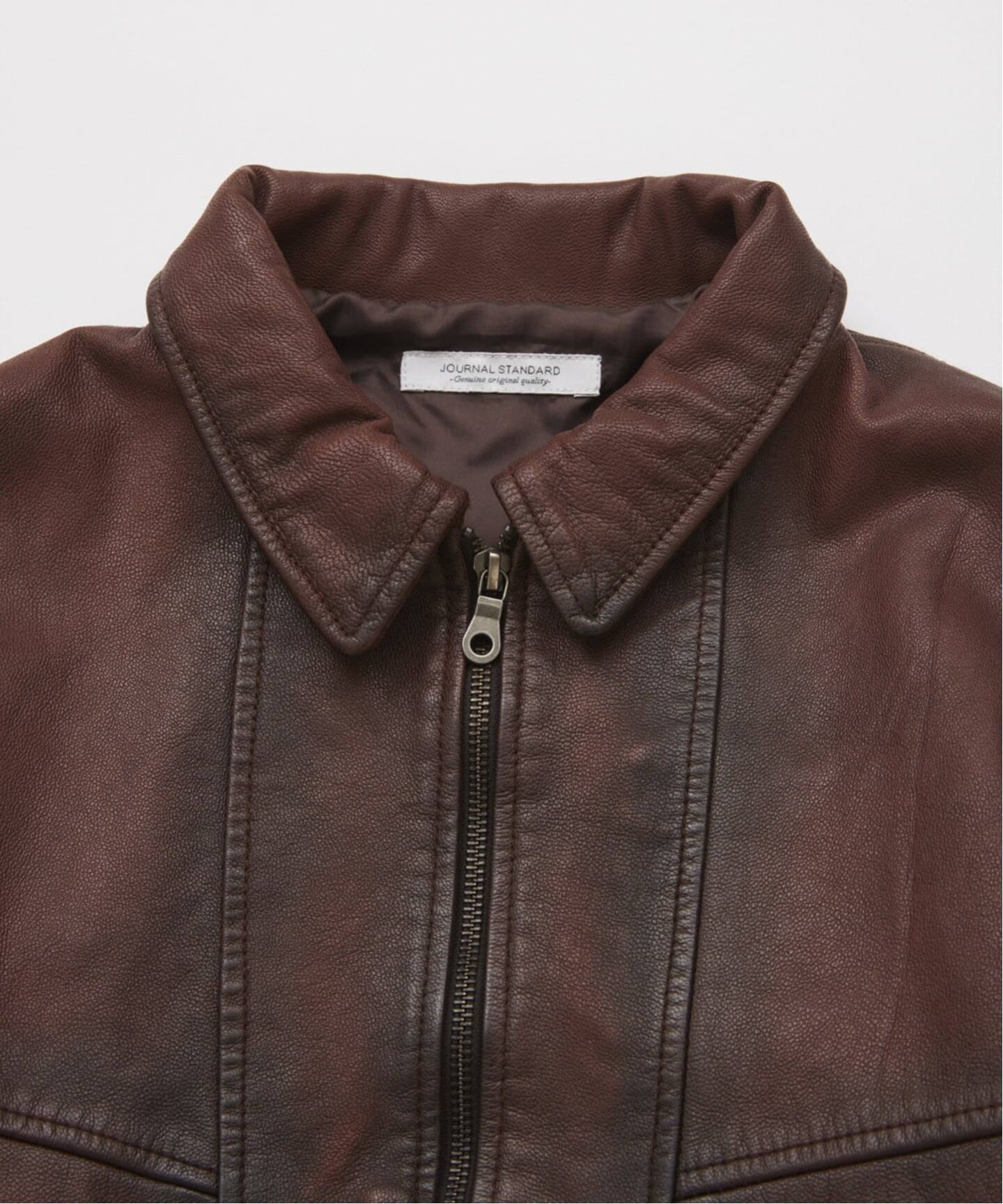 ゴート レザー エイジング ダッド ブルゾン（レザージャケット 