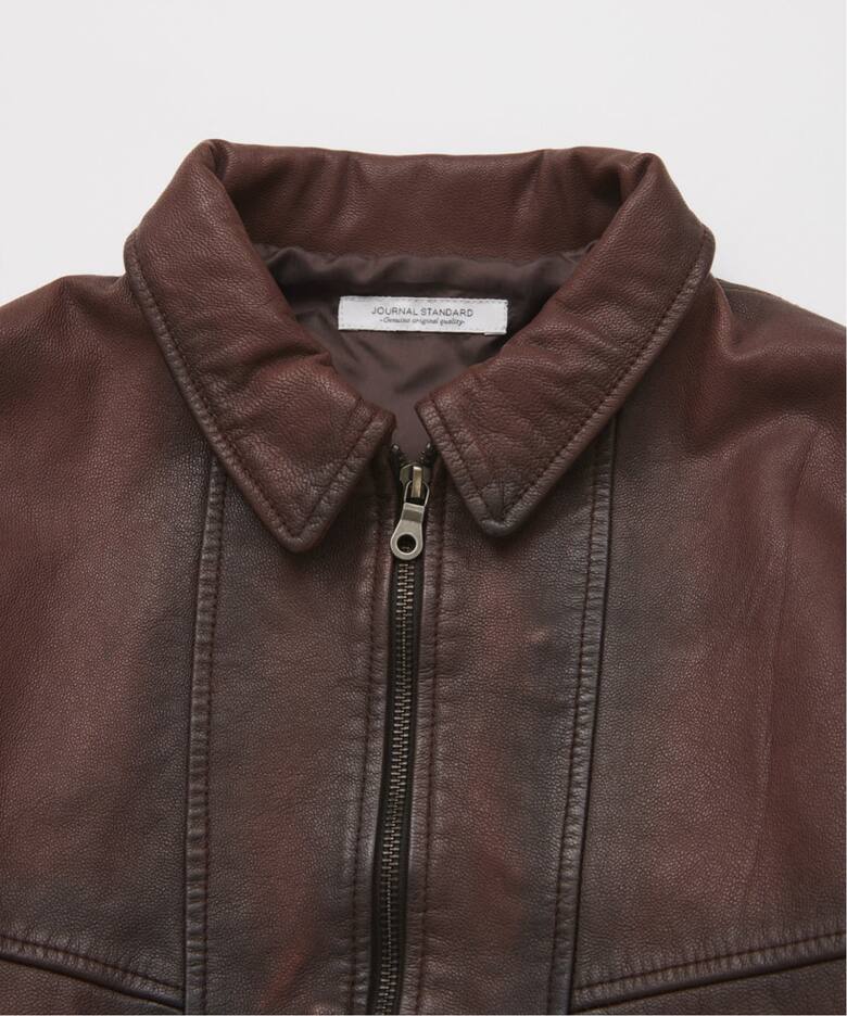ゴート レザー エイジング ダッド ブルゾン（レザージャケット 