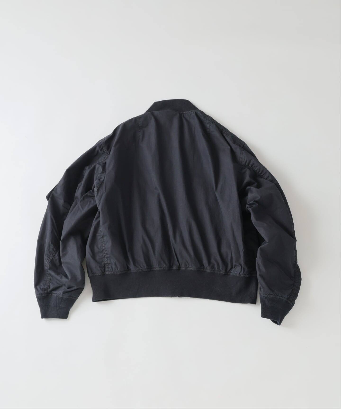 オーバー フィット ライト ボンバー ガーメントダイ ブルゾン（MA-1