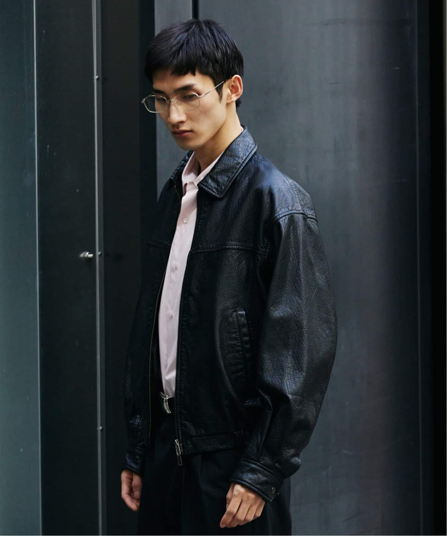 バッファロー レザー ウォッシュ ジップ ブルゾン（レザージャケット