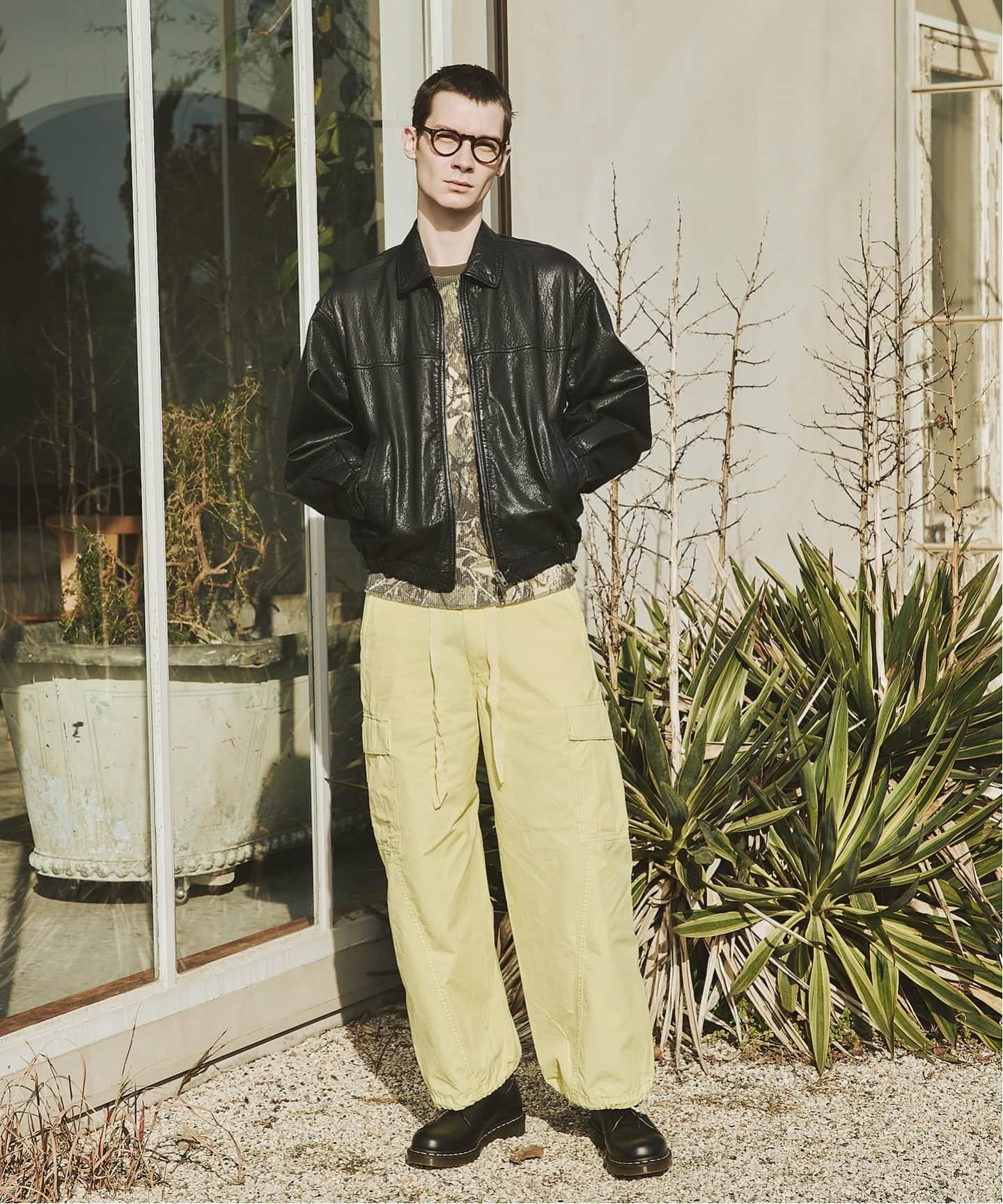 バッファロー レザー ウォッシュ ジップ ブルゾン（レザージャケット