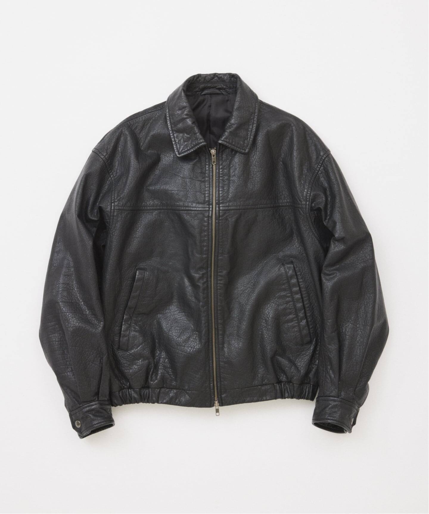 バッファロー レザー ウォッシュ ジップ ブルゾン（レザージャケット