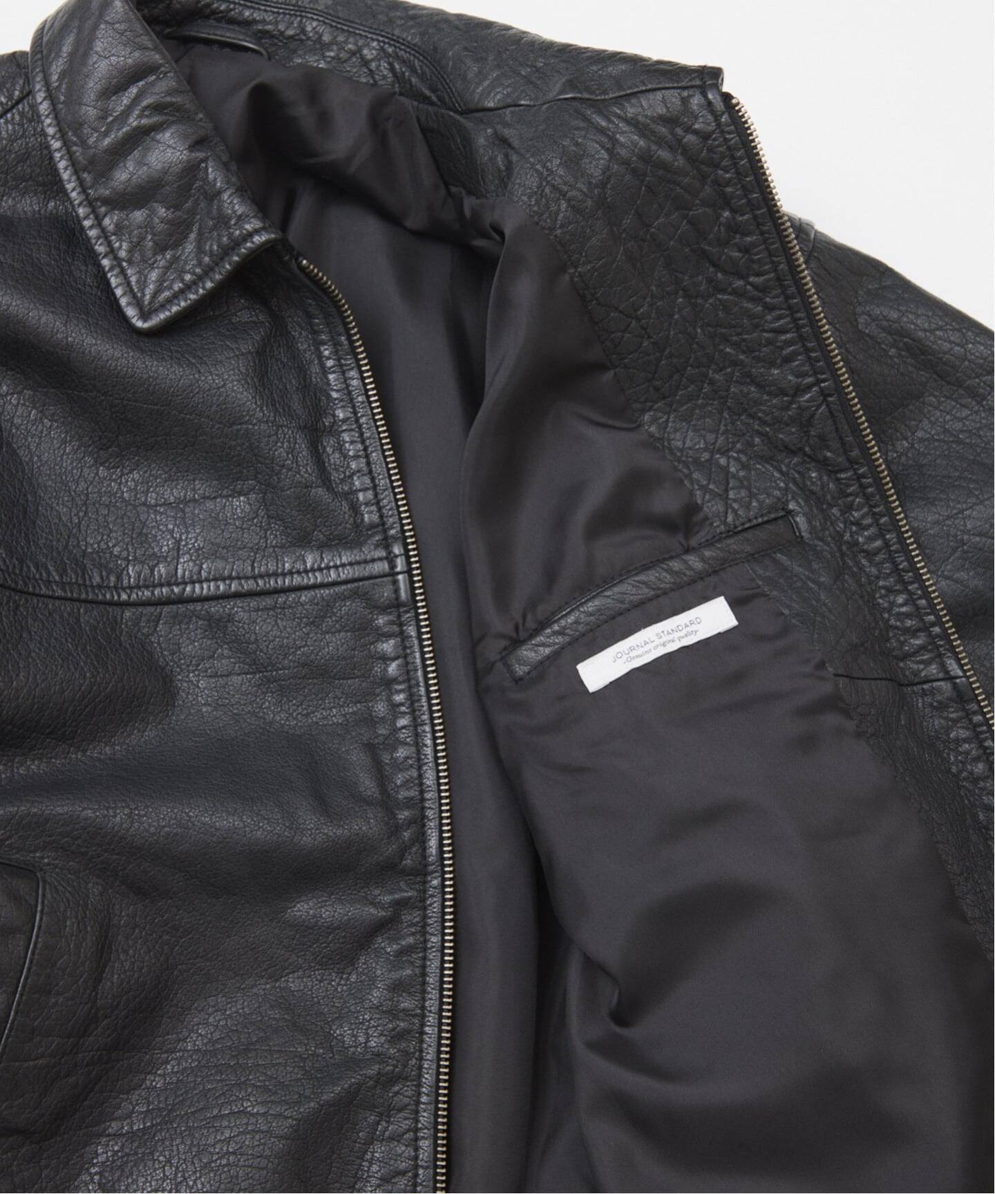 バッファロー レザー ウォッシュ ジップ ブルゾン（レザージャケット