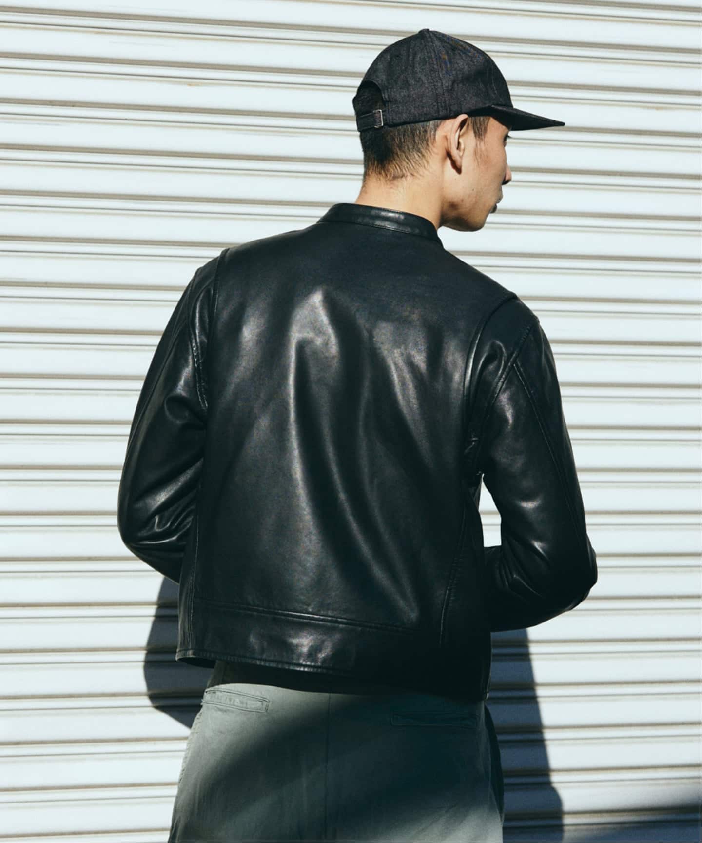 ウォッシュ シープ レザー シングル ライダース（レザージャケット