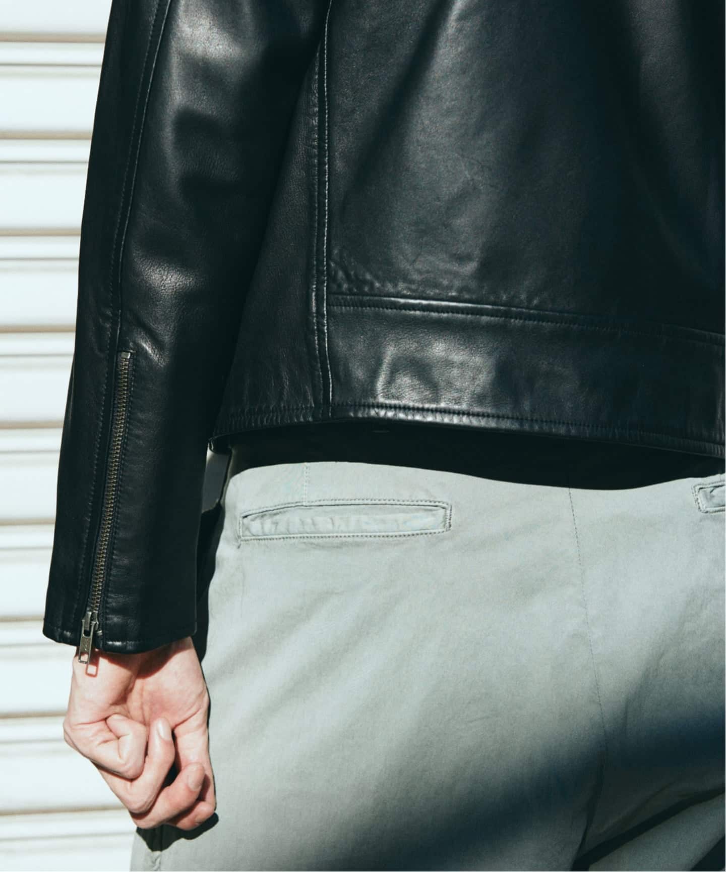 ウォッシュ シープ レザー シングル ライダース（レザージャケット