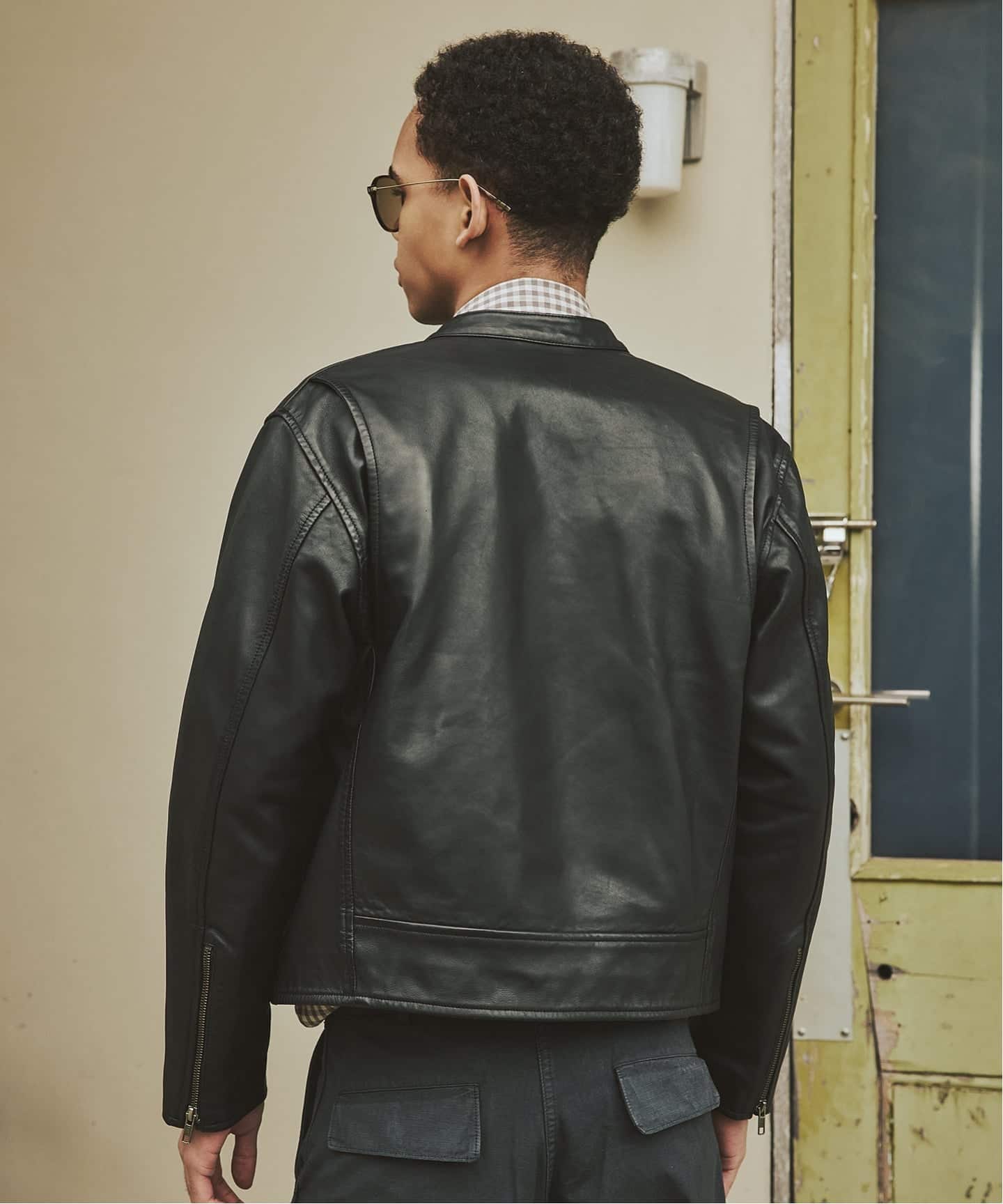 ウォッシュ シープ レザー シングル ライダース（レザージャケット