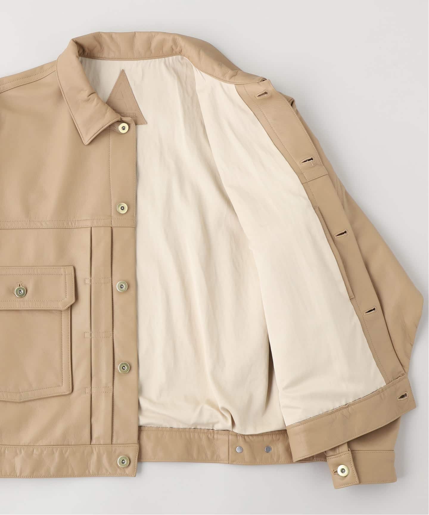 A LEATHER / エーレザー TRUCKER JACKET- LAMB(レザージャケット A LEATHER / エーレザー TRUCKER JACKET- LAMB(レザージャケット