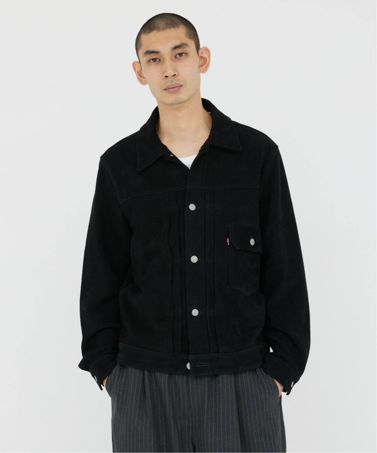 Levi's スエード ブラックデニムジャケット Levi's(R) / リーバイス(R) 別注 TYPE1スエード トラッカージャケット