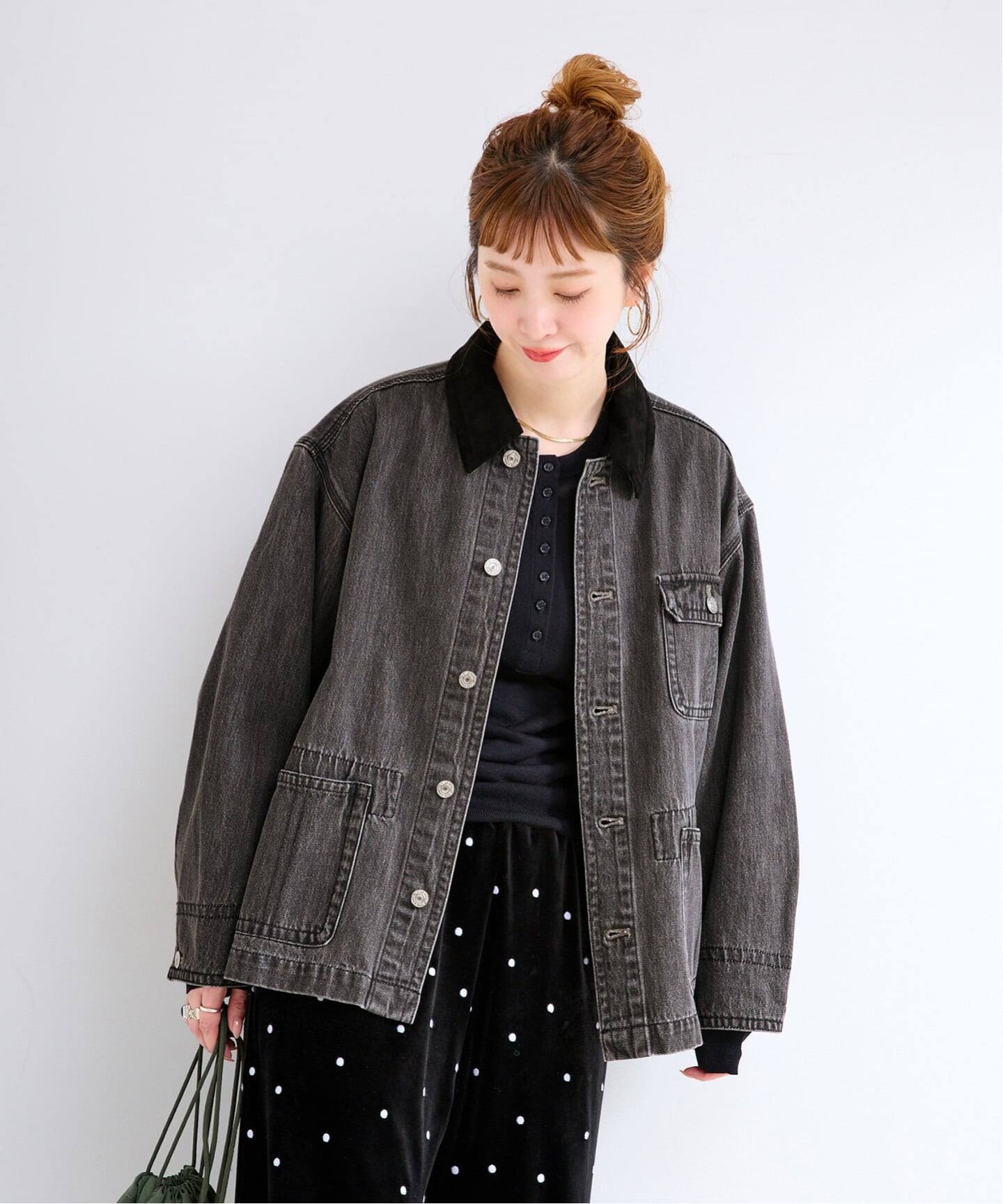 予約》ウォッシャブル / DU JOUR / デュ ジュール JEAN CHORE JACKET 