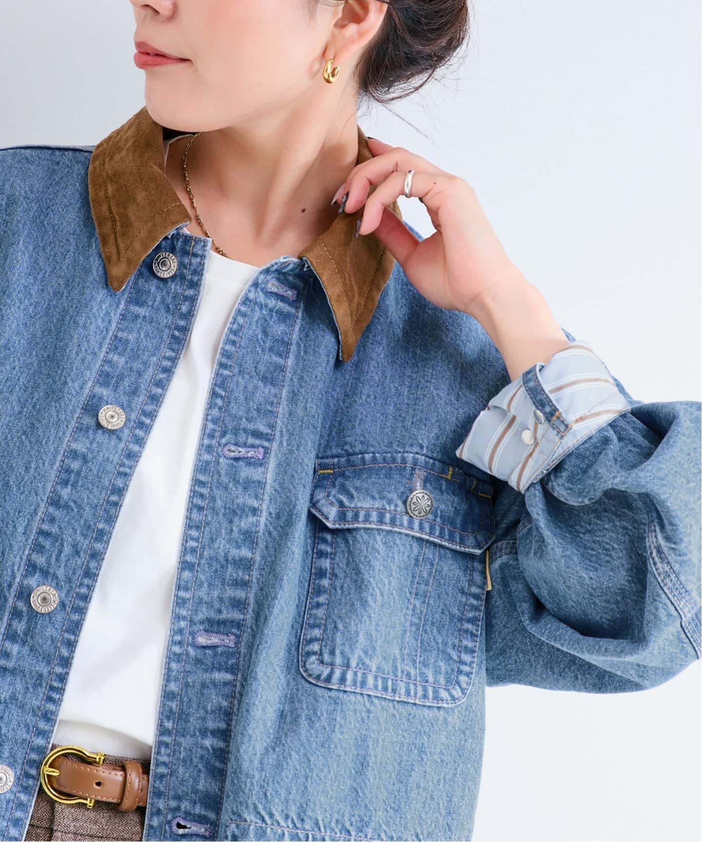 予約》ウォッシャブル / DU JOUR / デュ ジュール JEAN CHORE JACKET