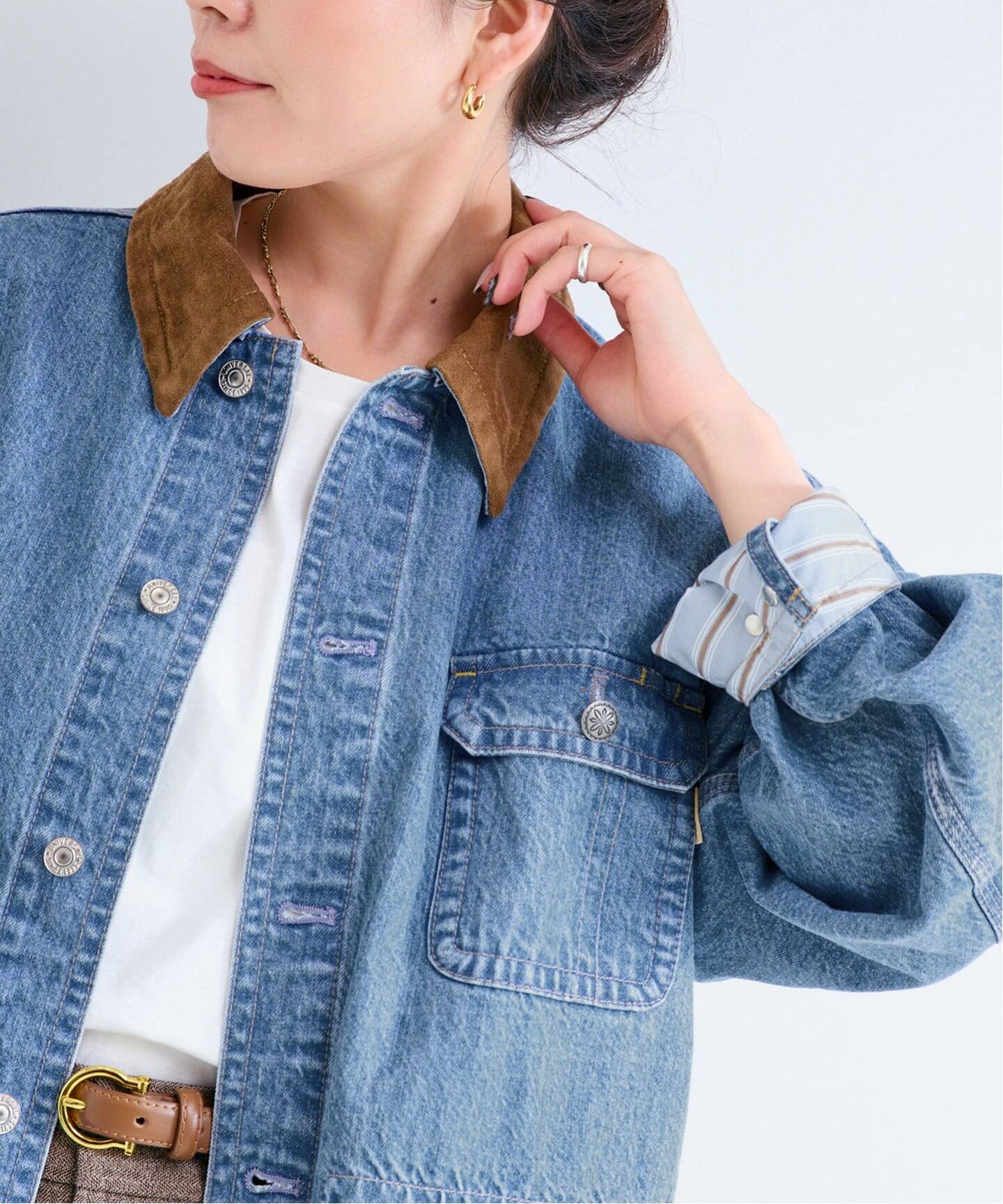 予約》ウォッシャブル / DU JOUR / デュ ジュール JEAN CHORE JACKET 