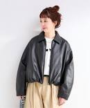 レザーライクブルゾン