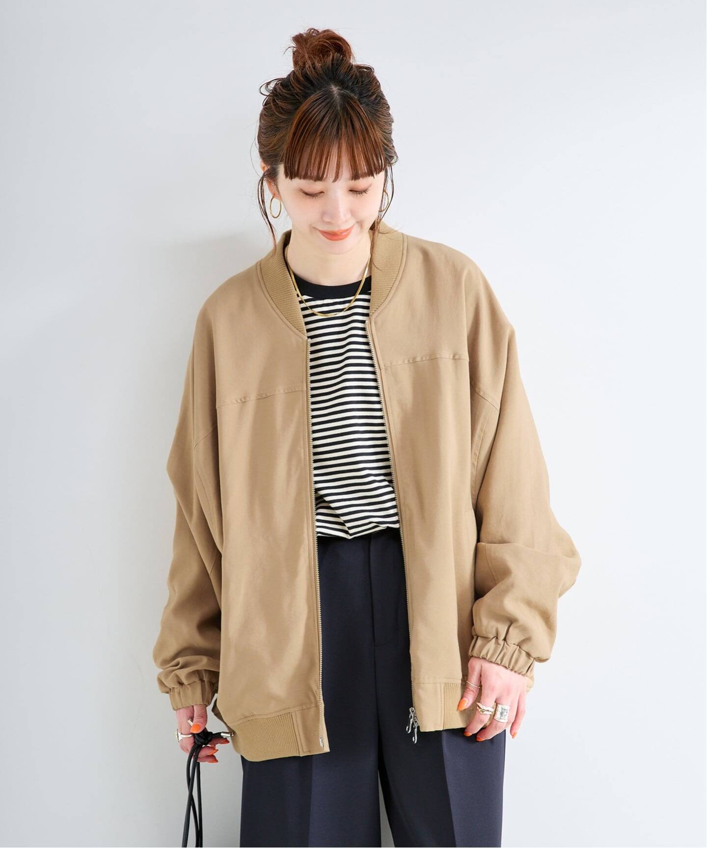 B.C STOCK レーヨンツイルブルゾン レーヨンツイルブルゾン（その他ブルゾン／アウター）｜B.C STOCK