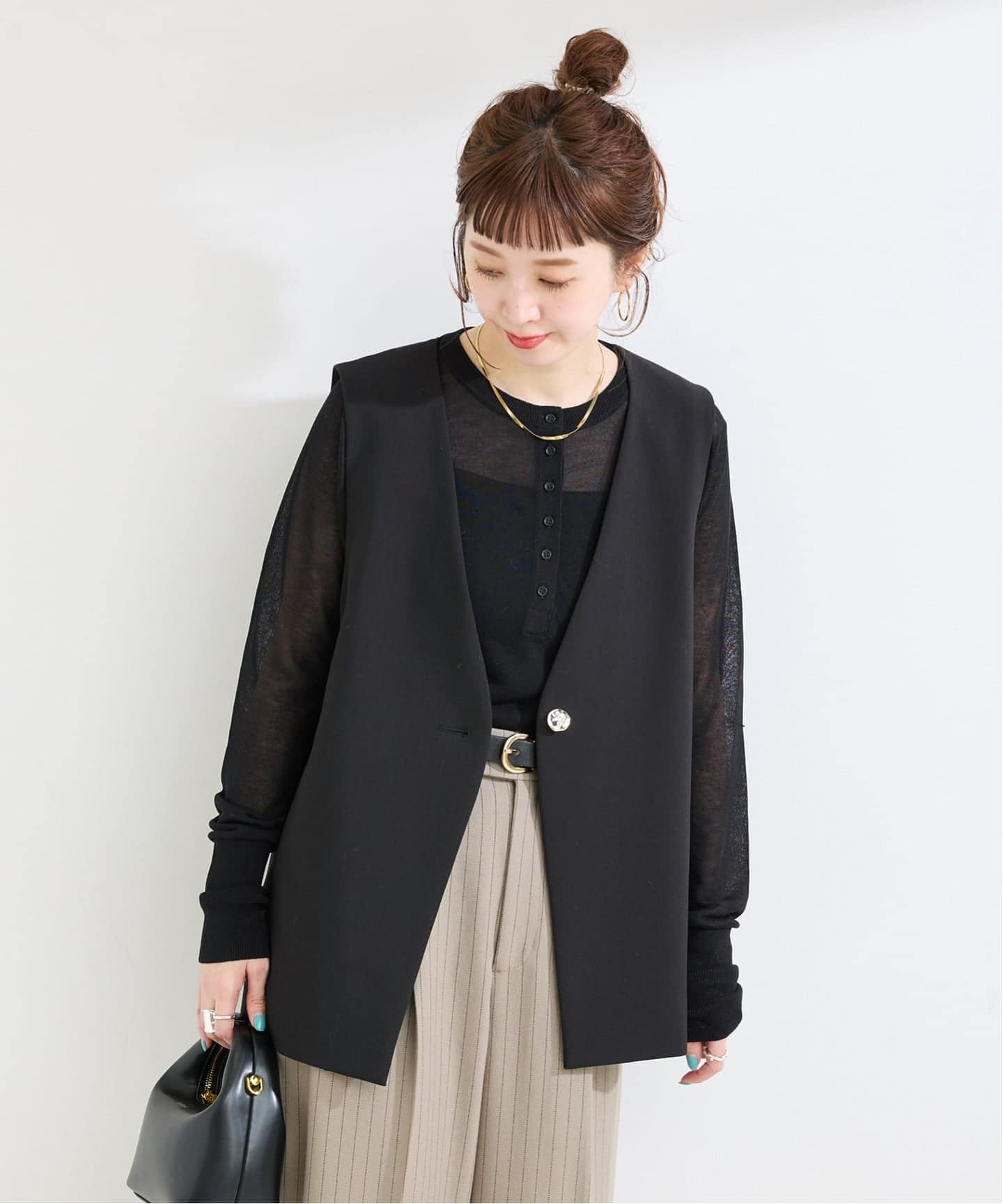 手洗い可 / T/R ダブルクロス ベスト（ベスト）｜B.C STOCK（ベーセー