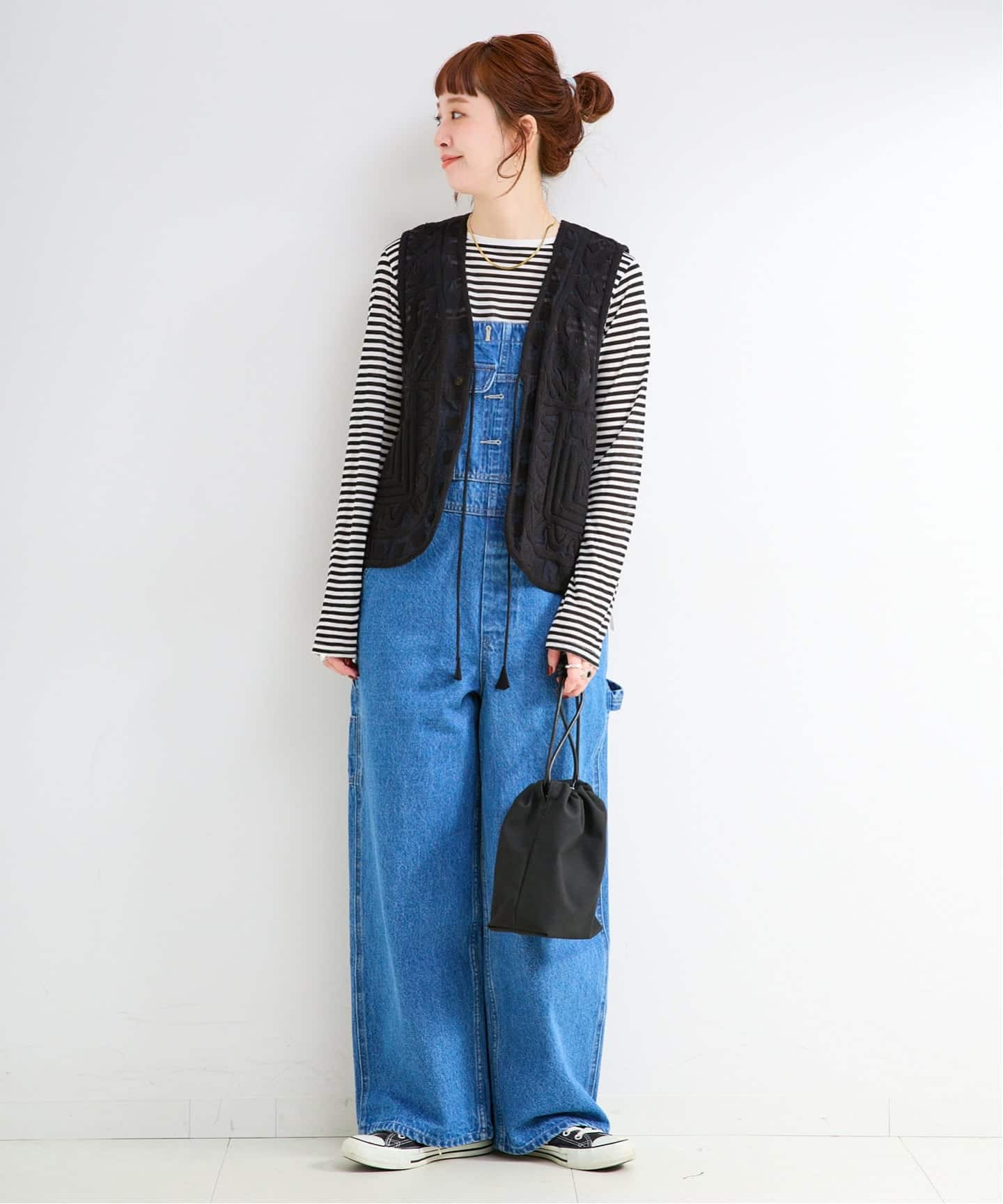追加5》手洗い可 / メッシュ刺繍ベスト（ベスト）｜B.C STOCK（ベー