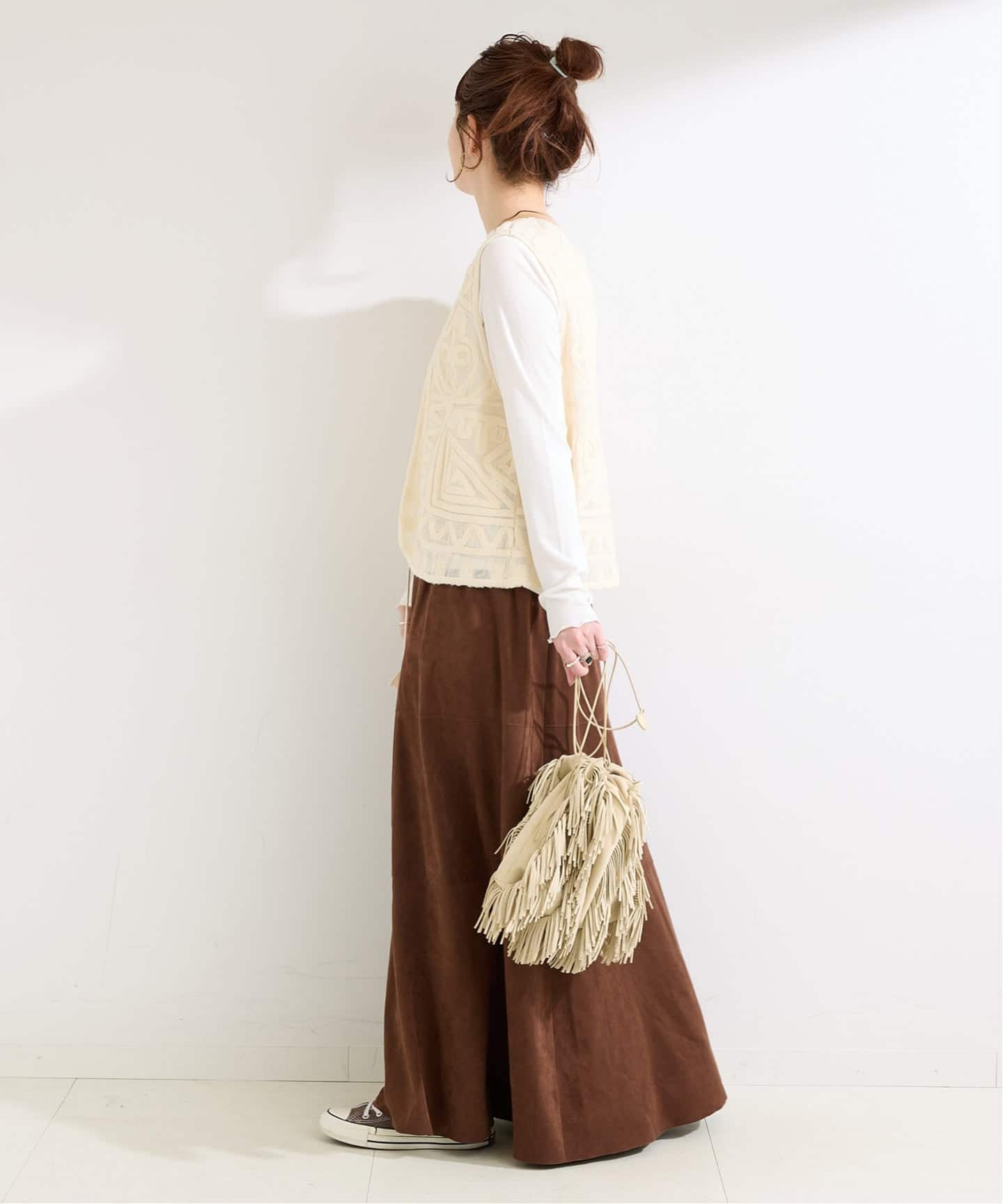 追加5》手洗い可 / メッシュ刺繍ベスト（ベスト）｜B.C STOCK（ベー