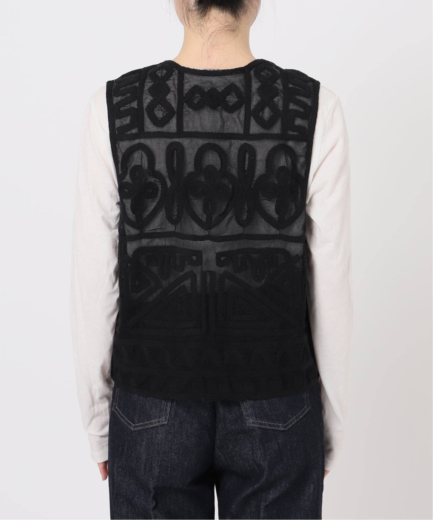 追加5予約》手洗い可 / メッシュ刺繍ベスト（ベスト）｜B.C STOCK