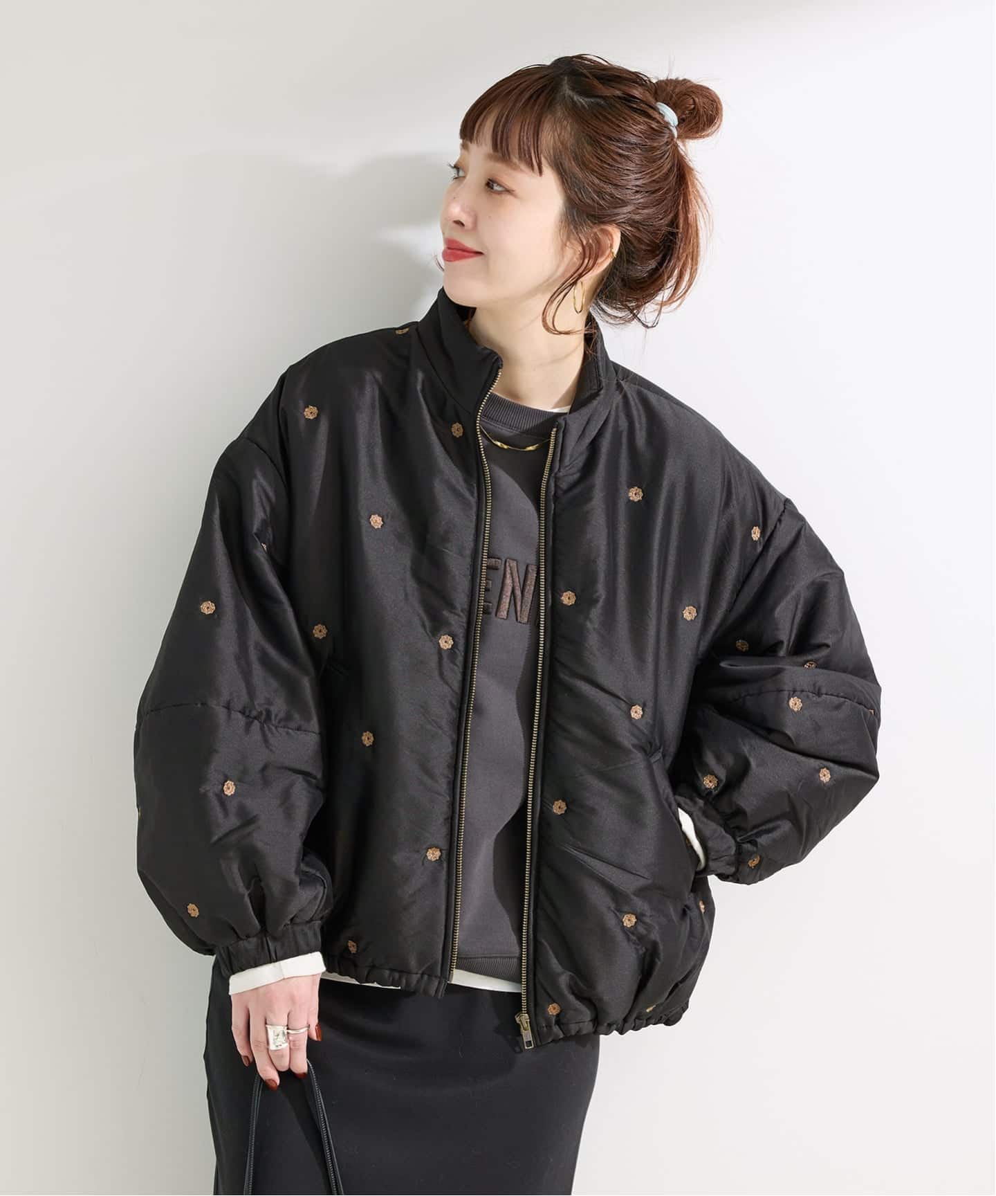 中わた刺繍ブルゾン（中綿・キルティング）｜B.C STOCK（ベーセー