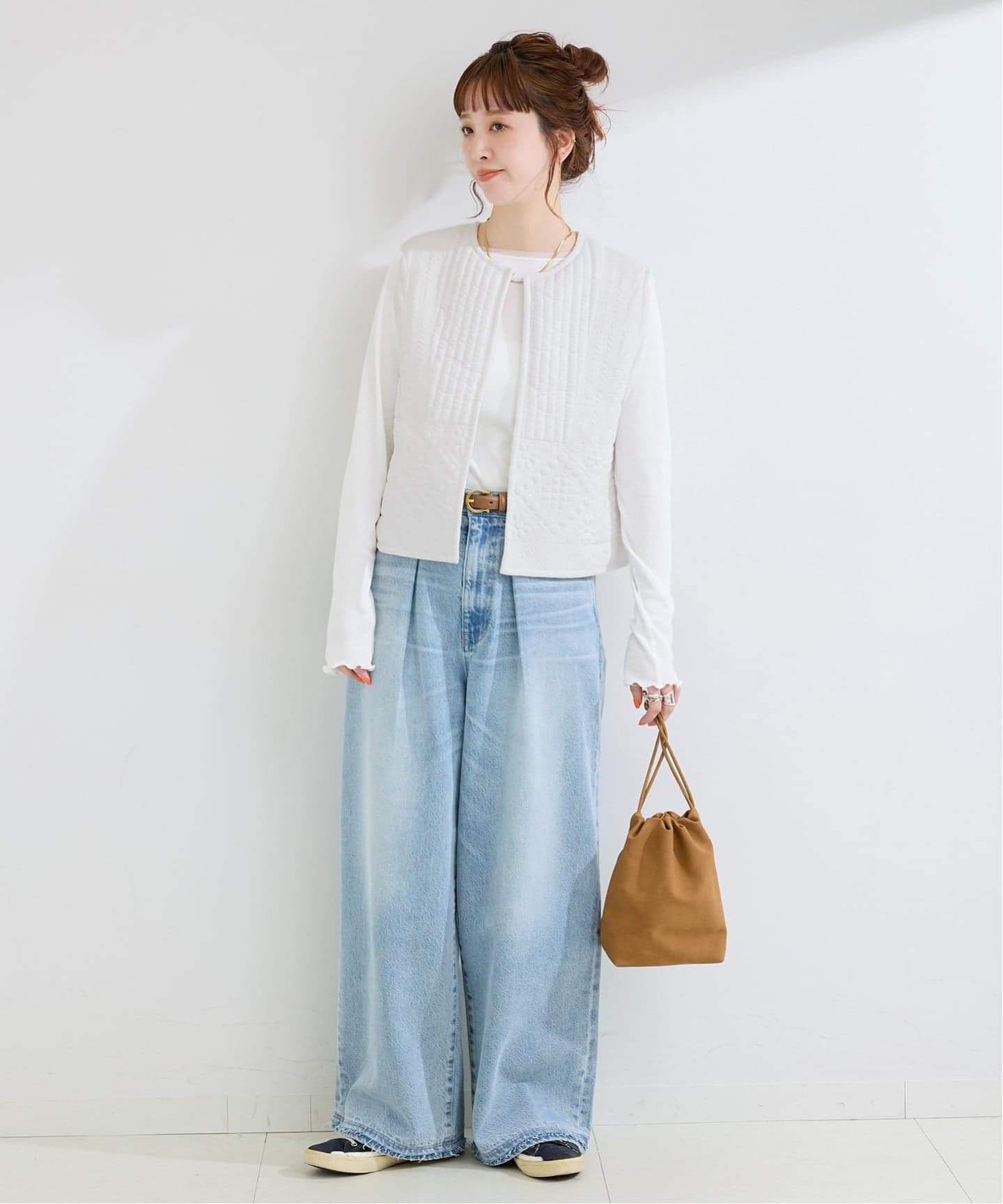 キルティング刺繍ベスト（ベスト）｜B.C STOCK（ベーセーストック）の
