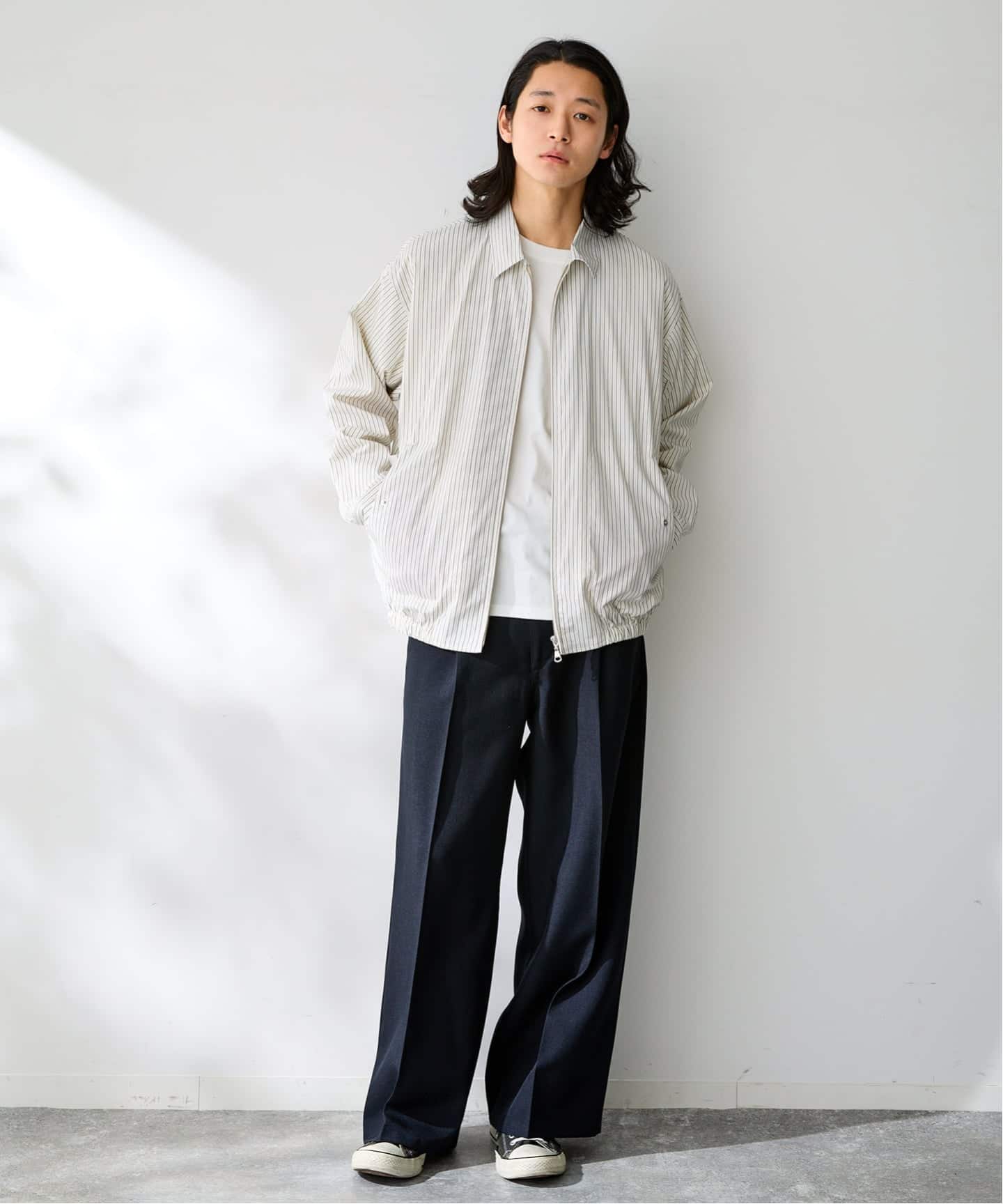 予約】FORHUS ストライプシャツブルゾン（その他ブルゾン／アウター