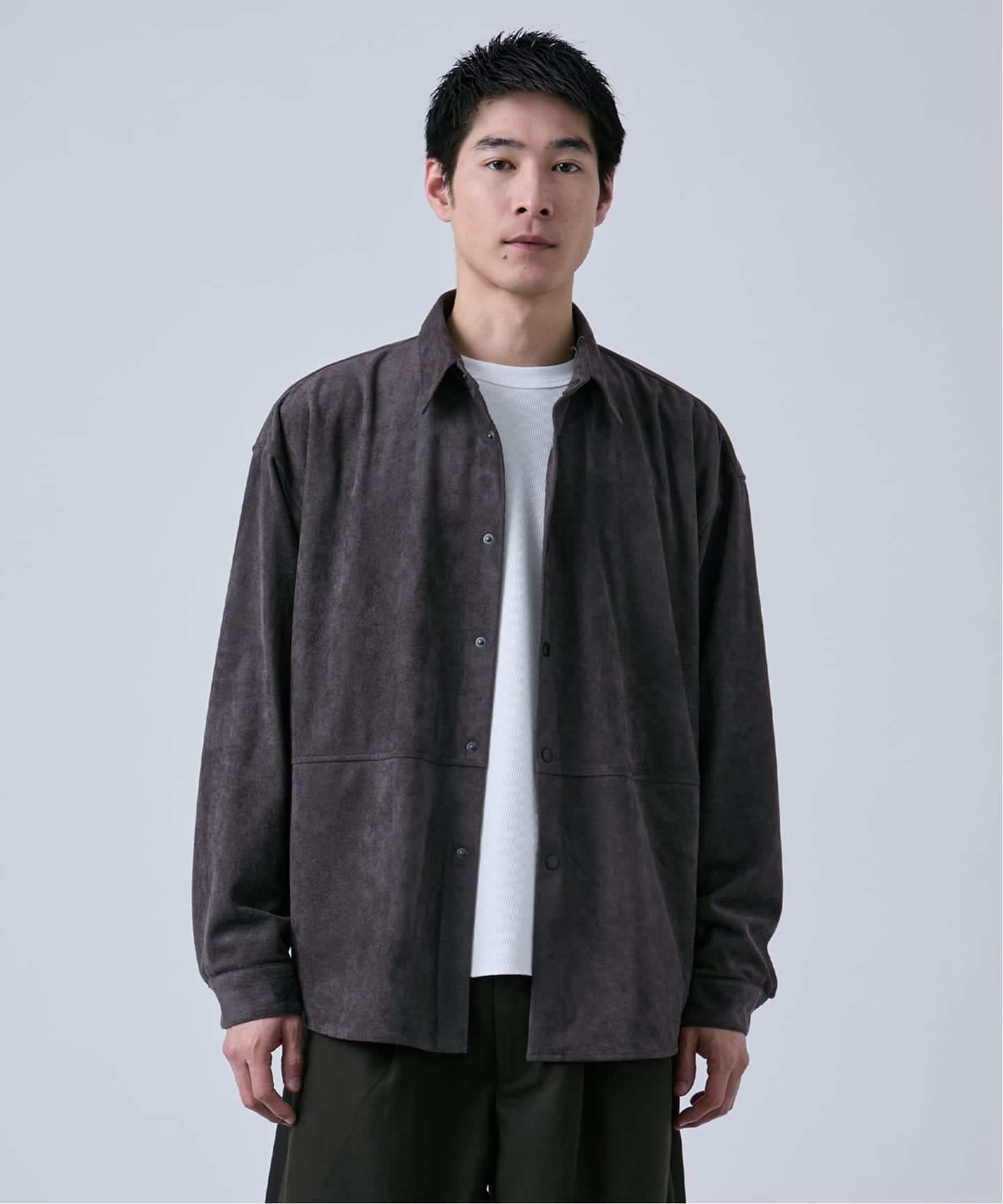 DIESEL ソフトレザーシャツスエード ジャケット グレー DIESEL ソフトレザーシャツスエード ジャケット グレー 中古・古着通販