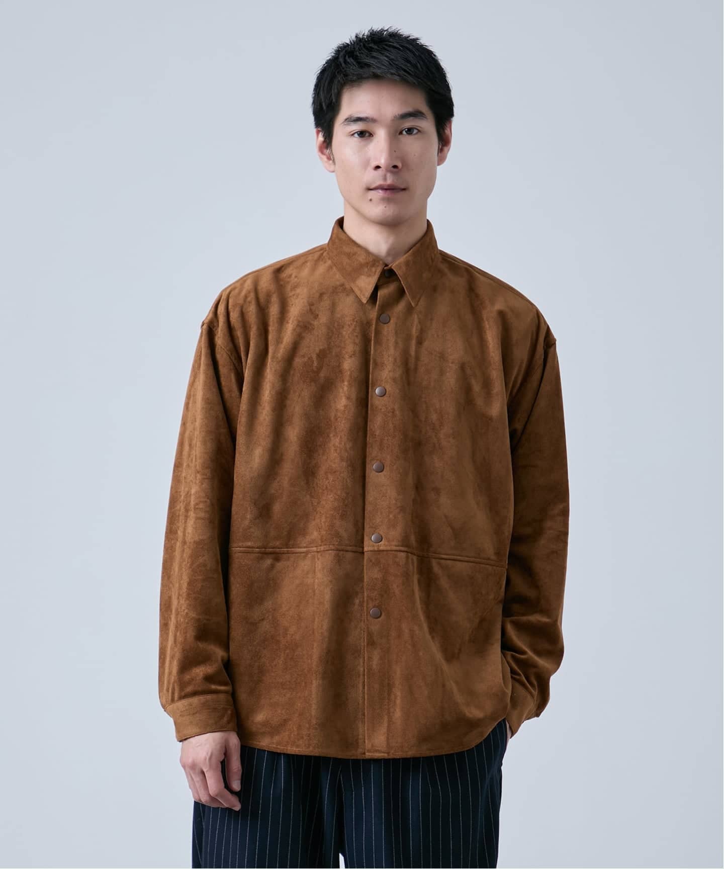 追加》フェイクスエード シャツジャケット（レザージャケット）｜B.C