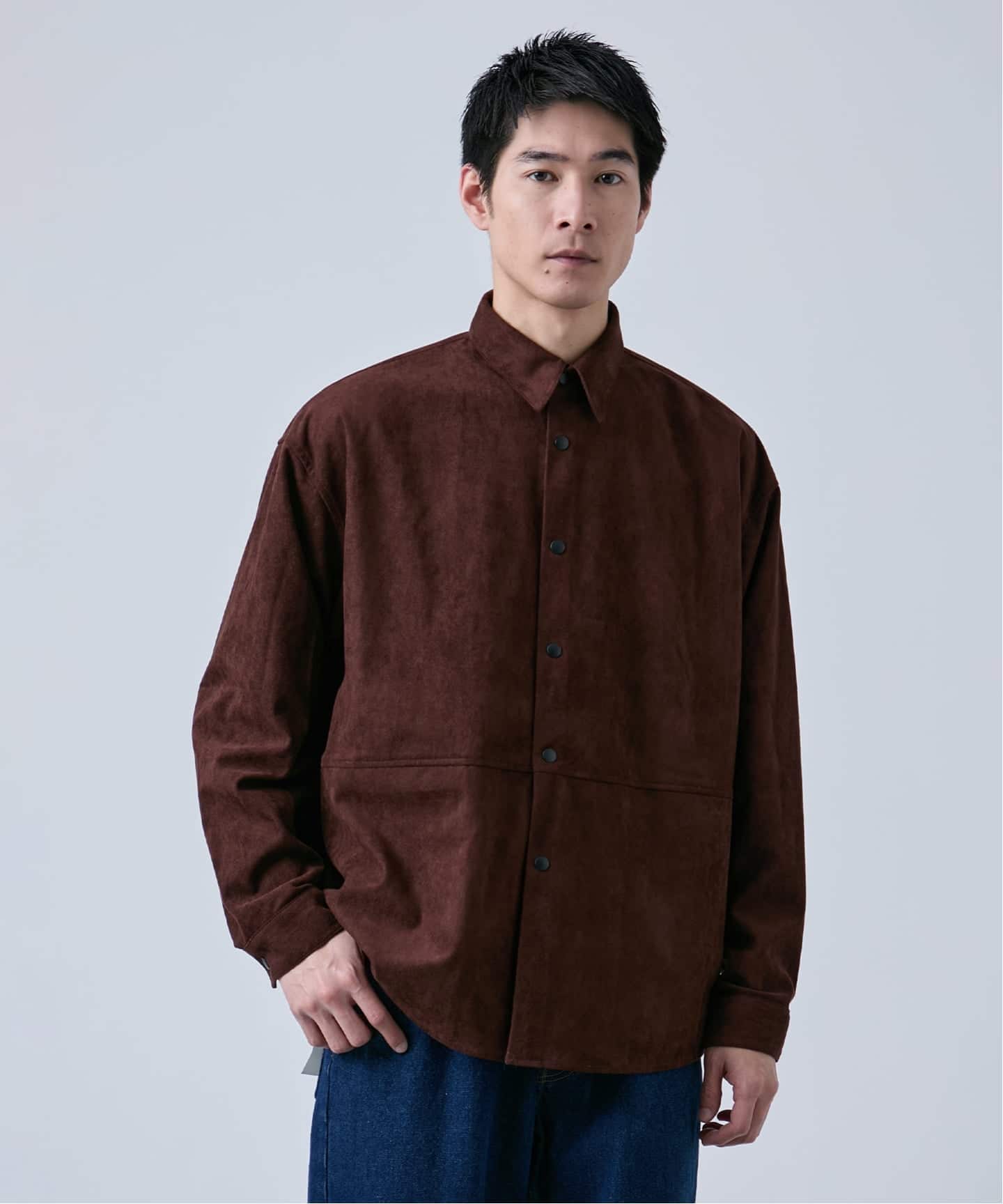 追加予約》フェイクスエード シャツジャケット（レザージャケット