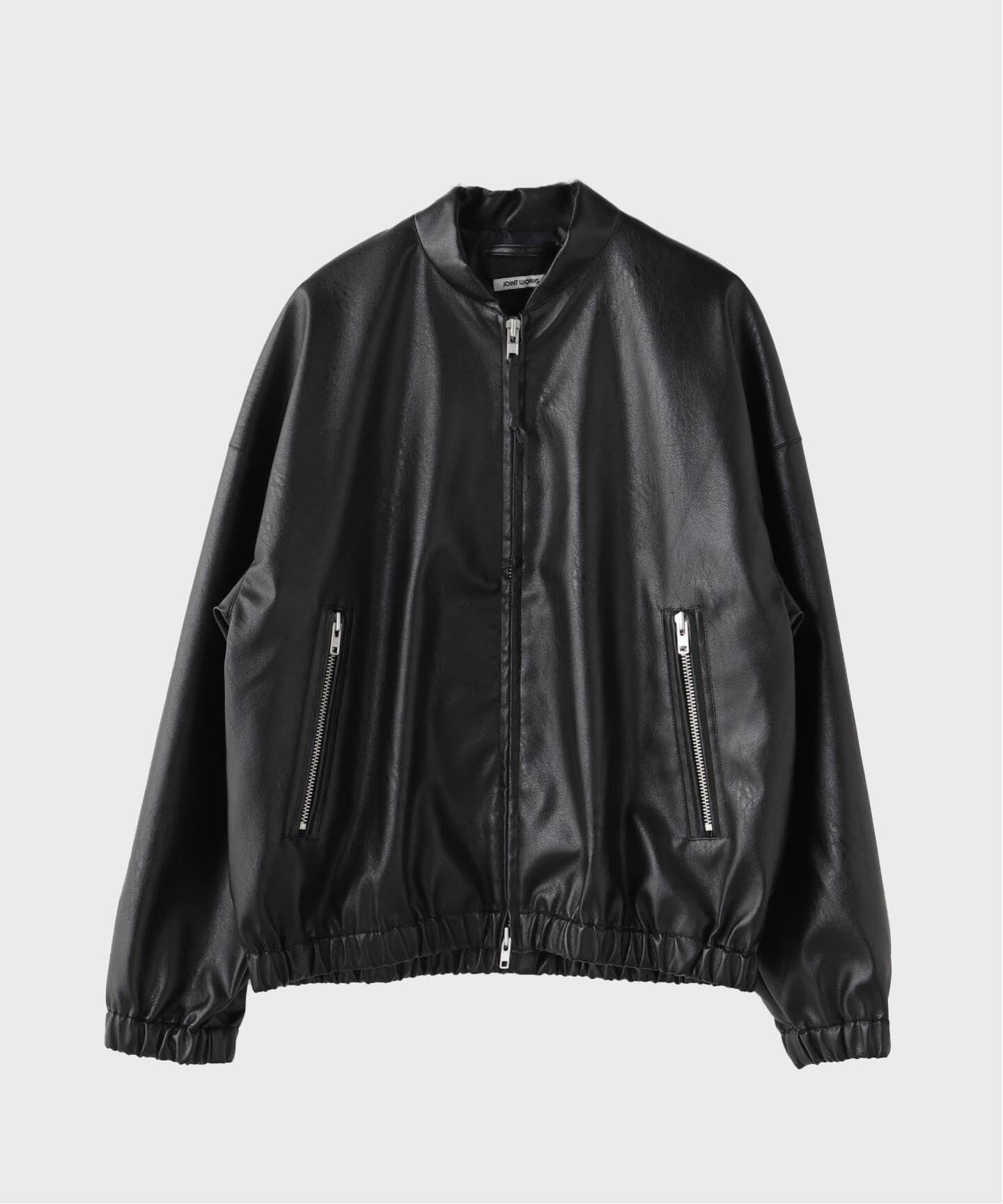 フェイクレザー スタンドブルゾン / FAUX LEATHER STAND BLOUSON