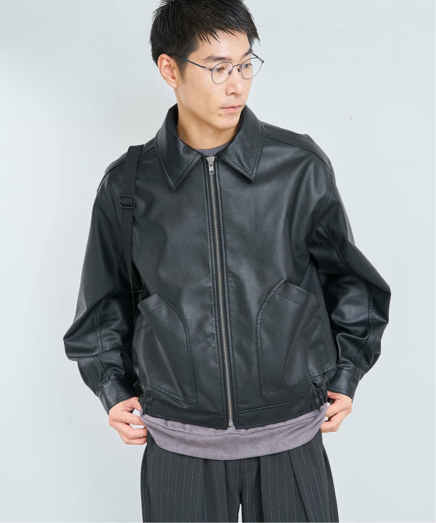 OSKR / オーエスケーアール 別注 FAUX LEATHER JK（レザージャケット