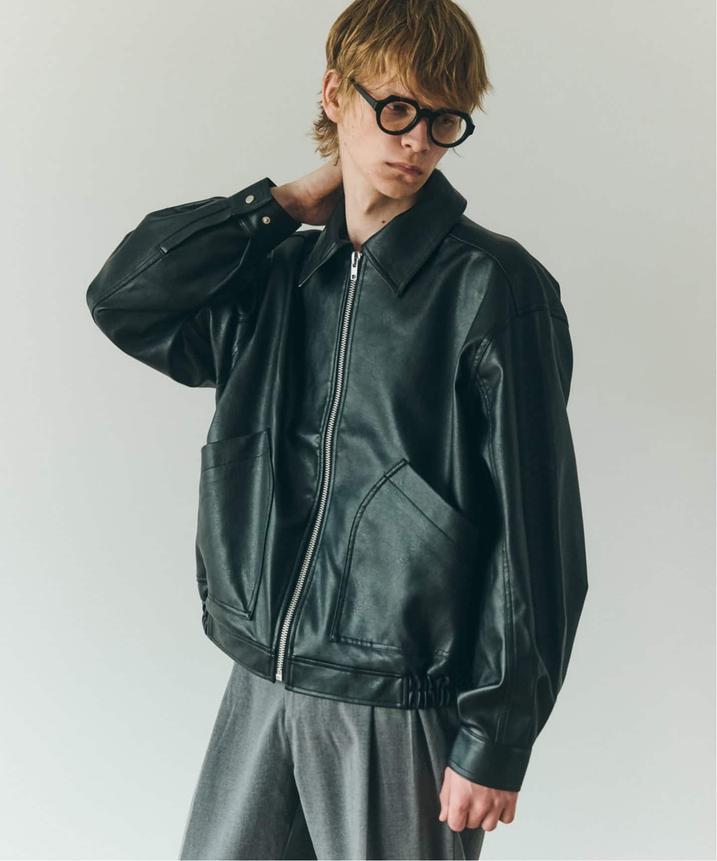 OSKR / オーエスケーアール 別注 FAUX LEATHER JK（レザージャケット